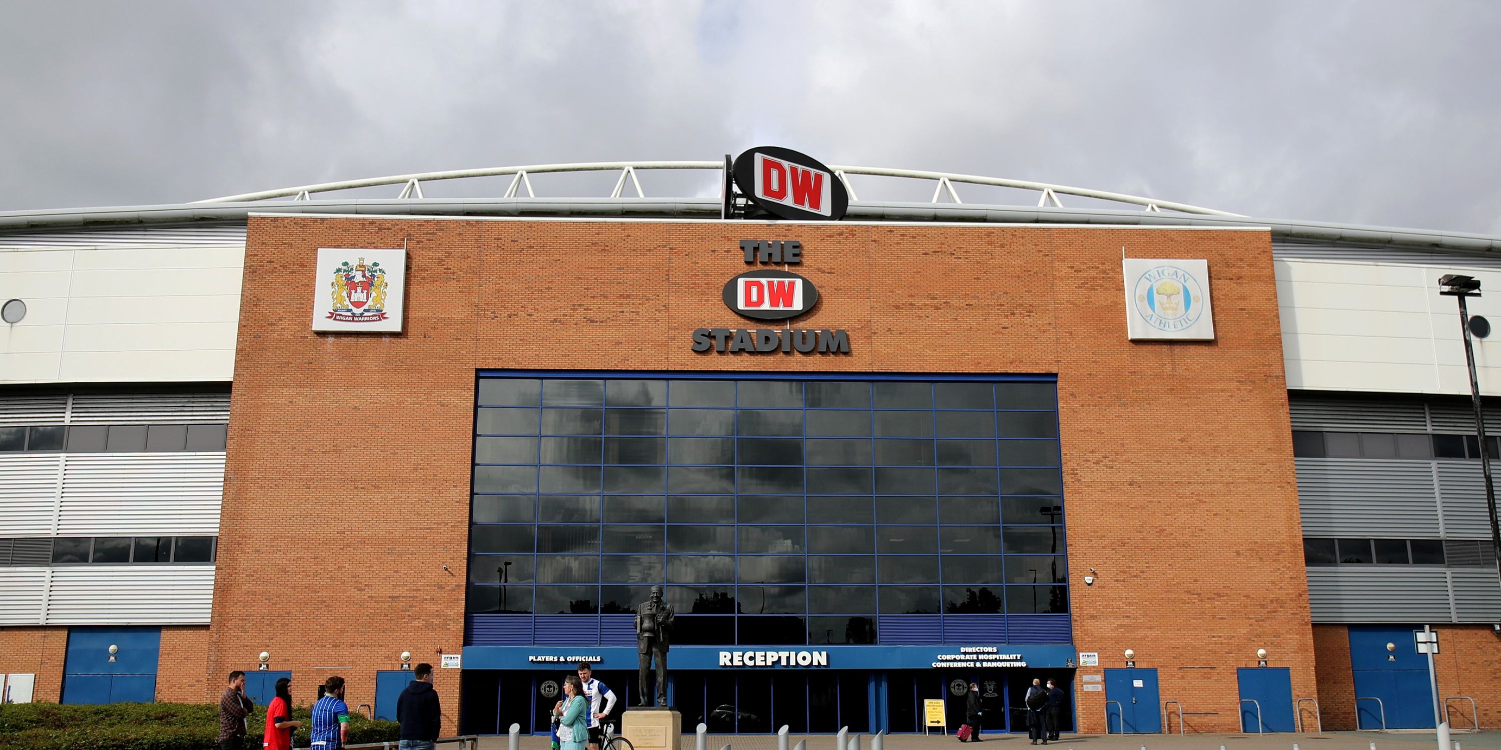 A general view outside the DW Stadium