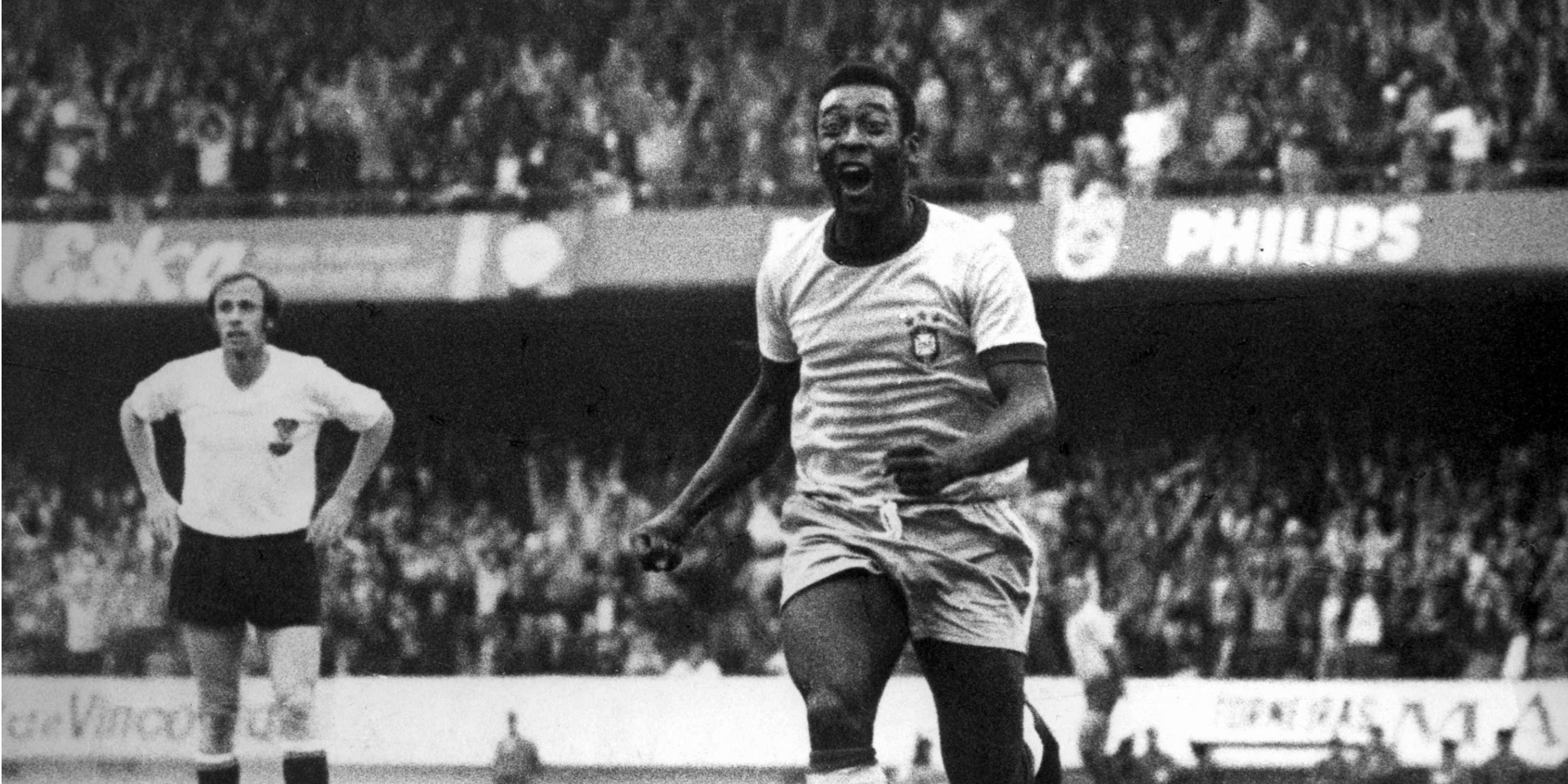 Brazil's Pele celebrates a goal