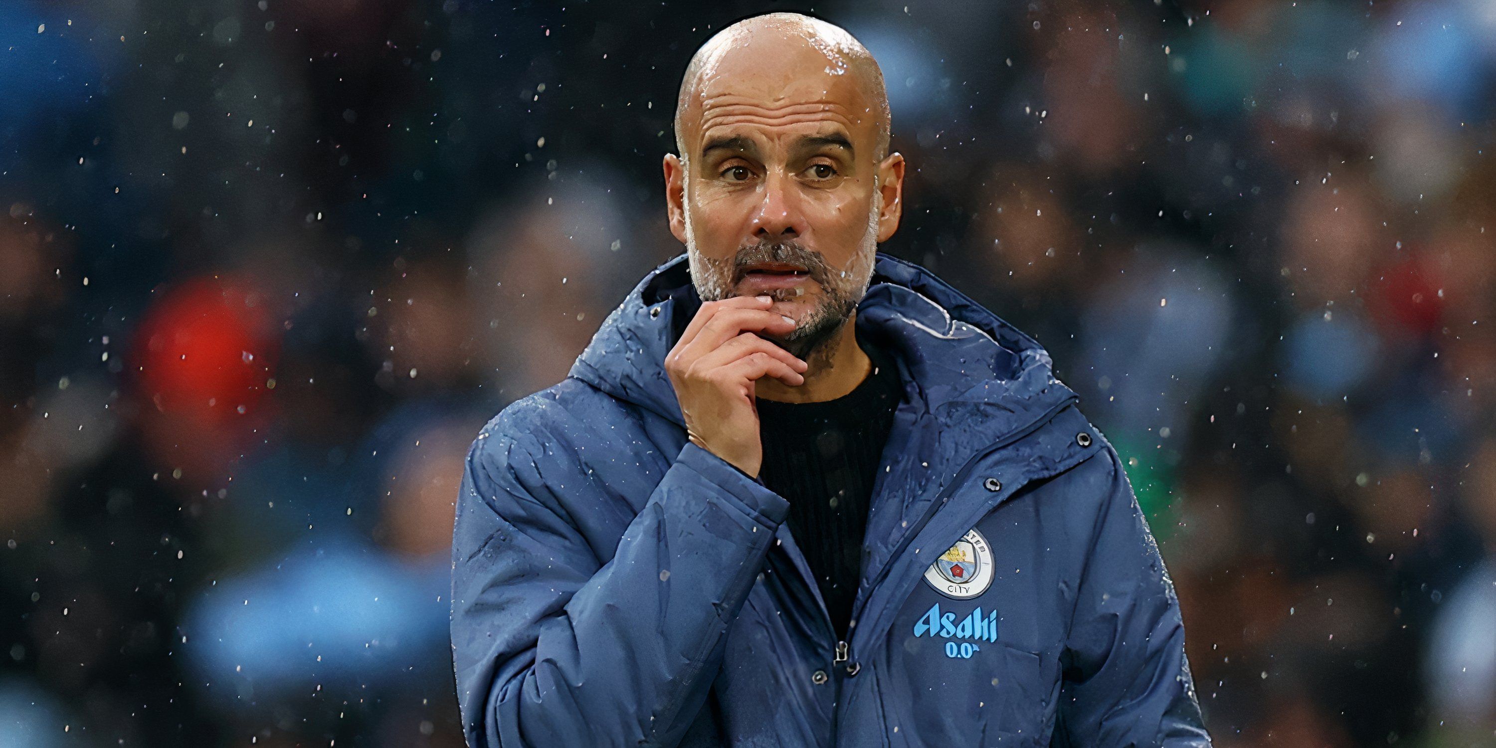 Manchester City boss Pep Guardiola on the touchline