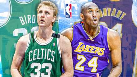Ranking the best-selling jerseys in NBA history featuring Boston Celtics' Larry Bird and Los Angeles Lakers' Kobe Bryant
