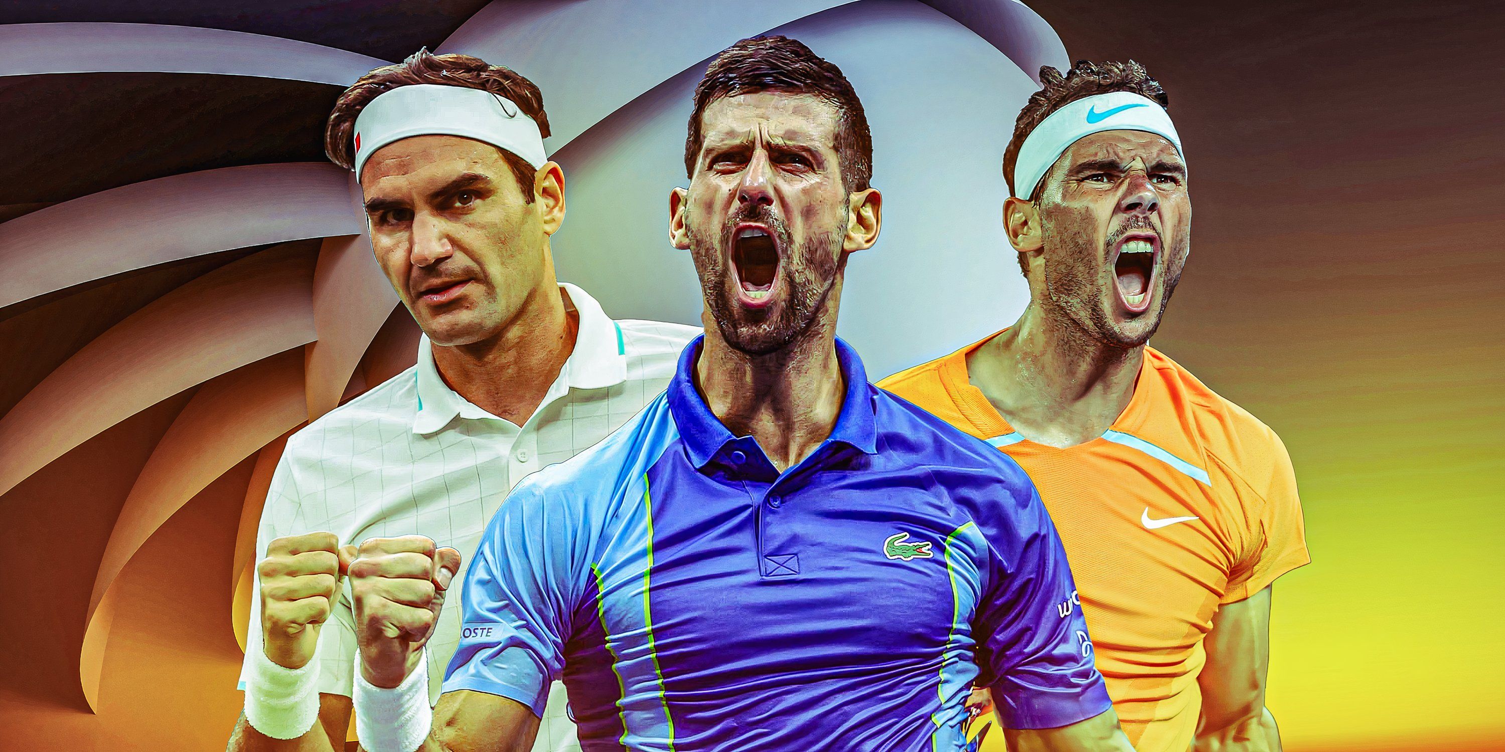 Novak Djokovic, Roger Federer and Rafael Nadal