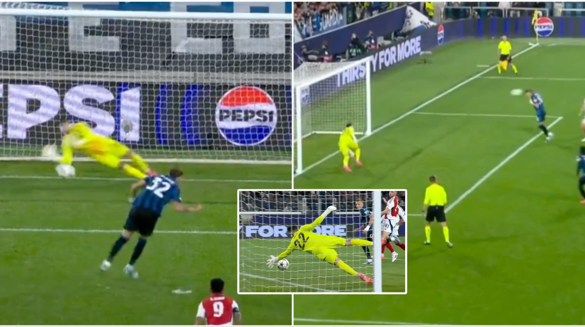 David Raya Stuns With Double Save From Penalty During Arsenal vs Atalanta
