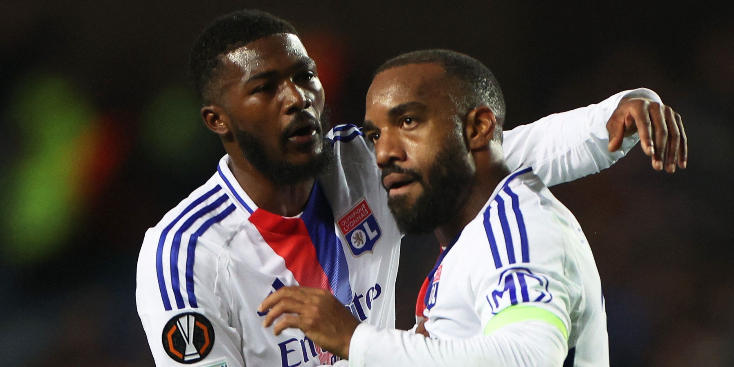Lyon celebrate victory over Rangers