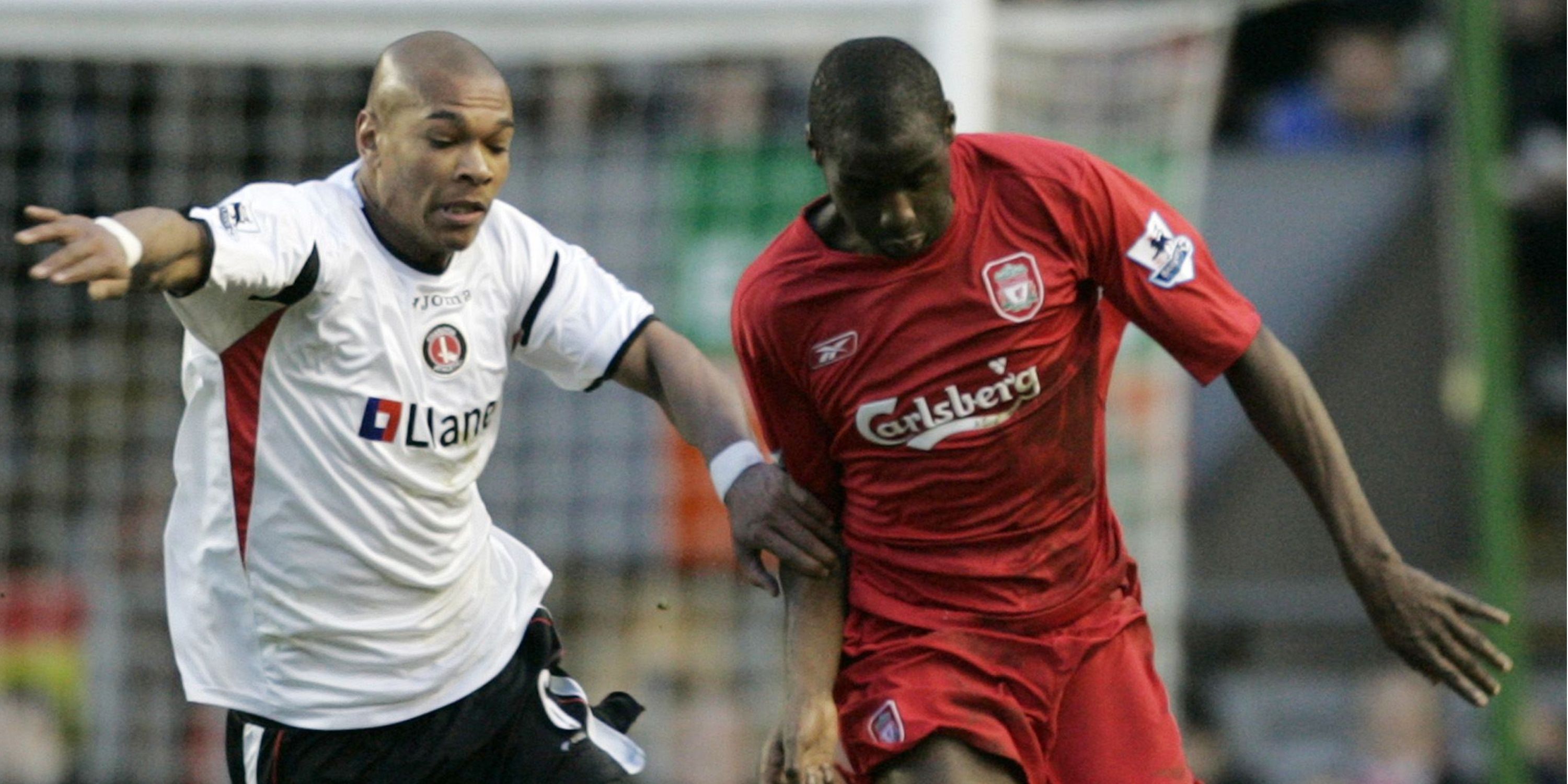 Djimi Traore playing for Liverpool