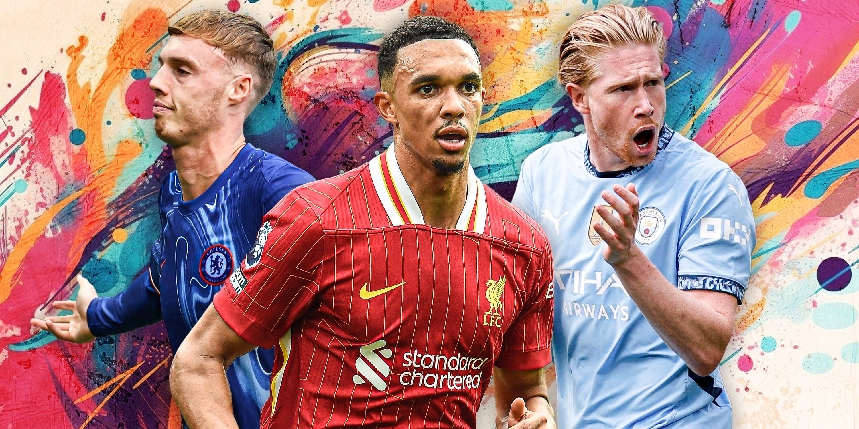 Cole Palmer, Trent Alexander-Arnold and Kevin De Bruyne