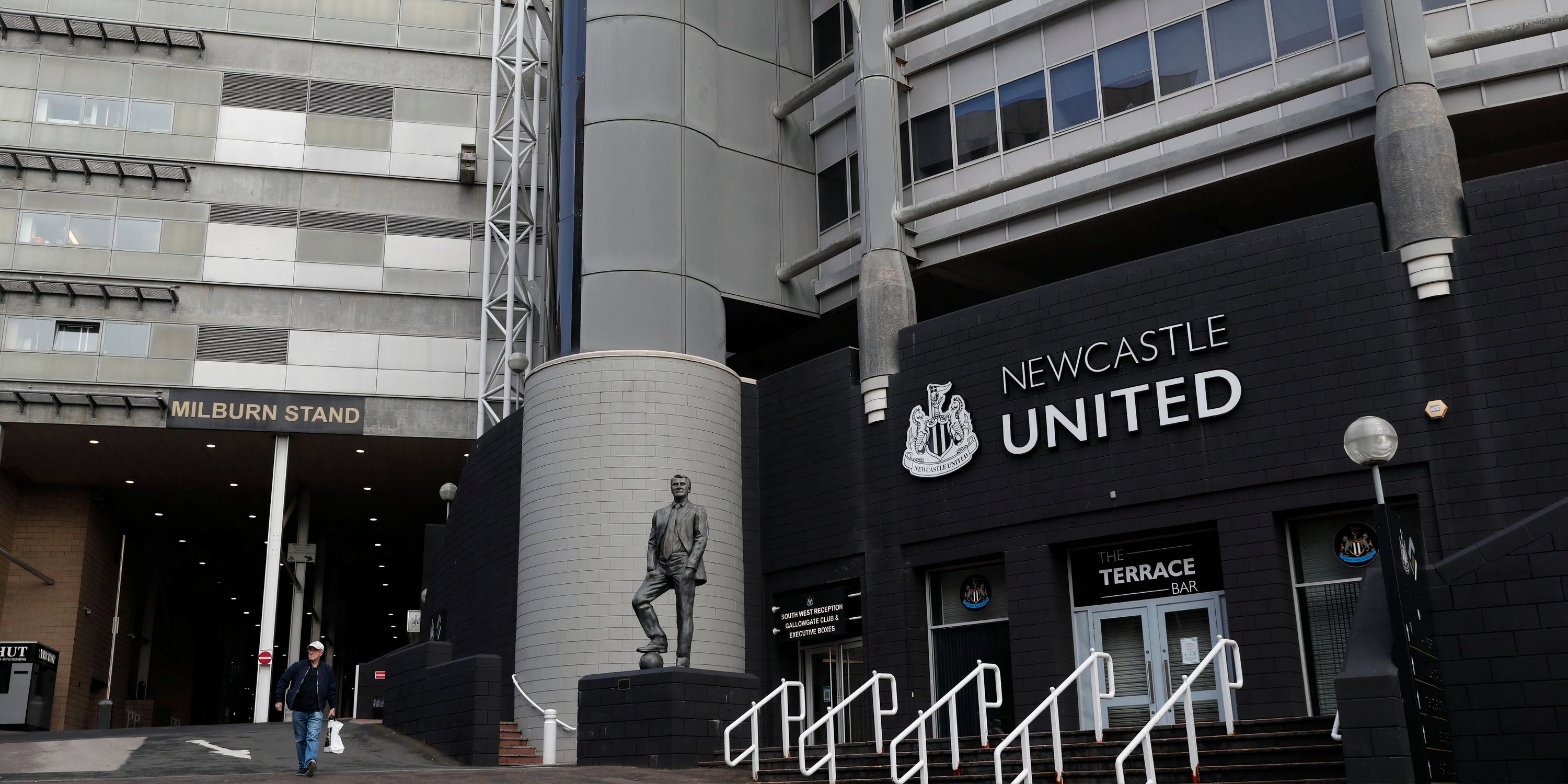 The entrance to St.James' Park in Newcastle.