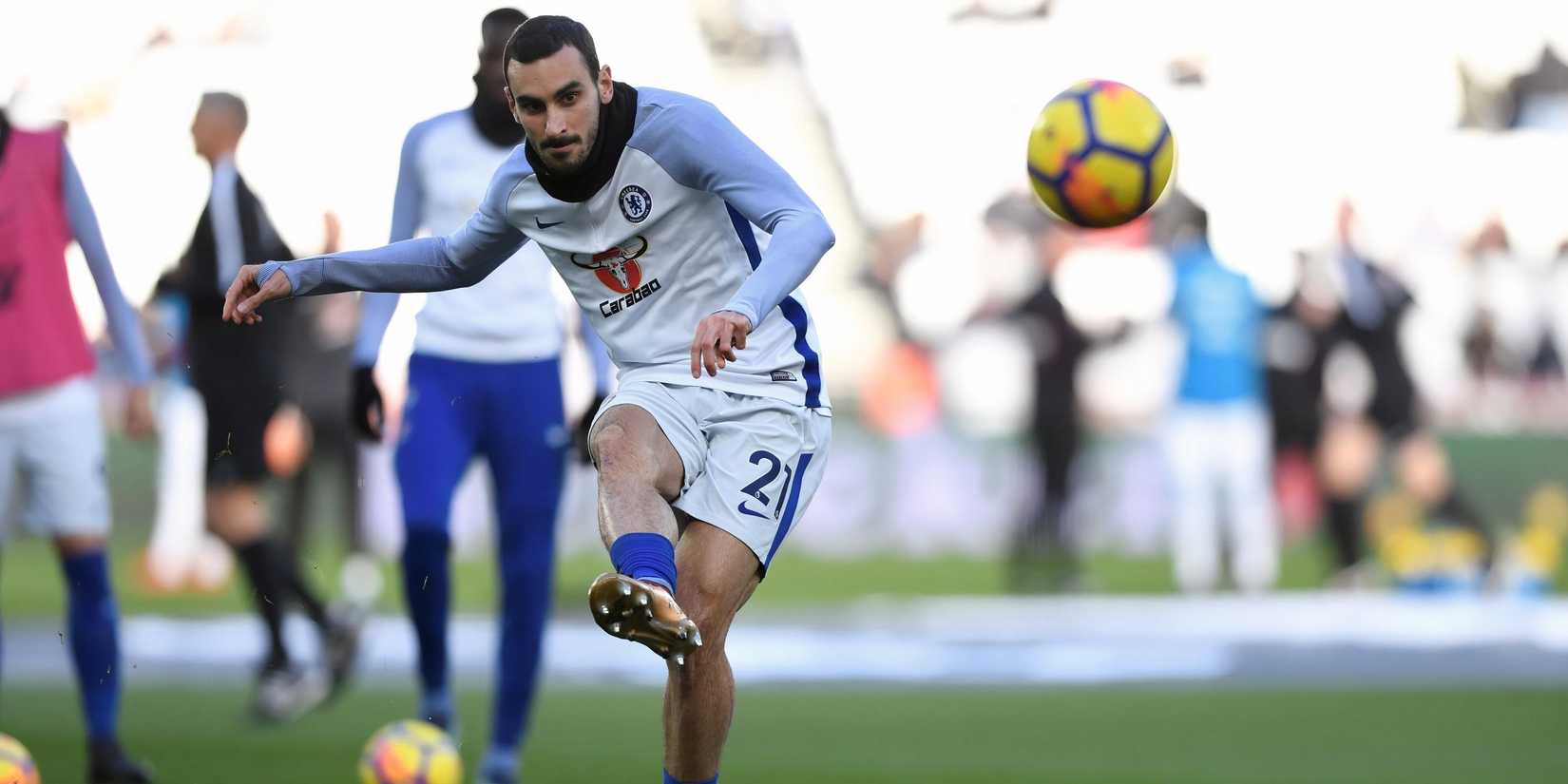 Chelsea's Davide Zappacosta warming up before a game.