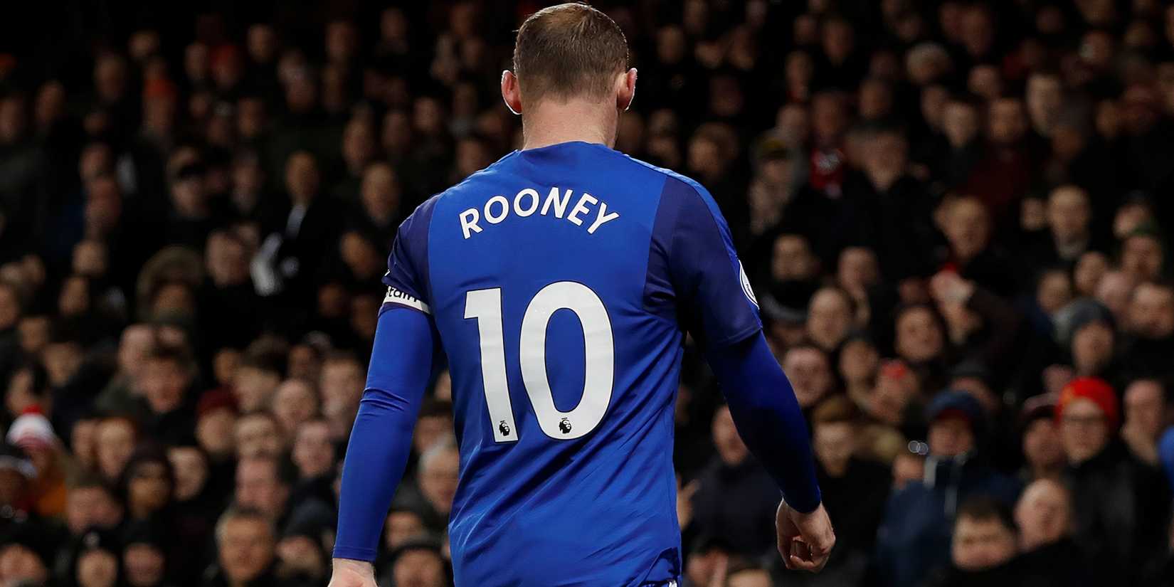 Wayne Rooney wearing the number 10 shirt at Everton.