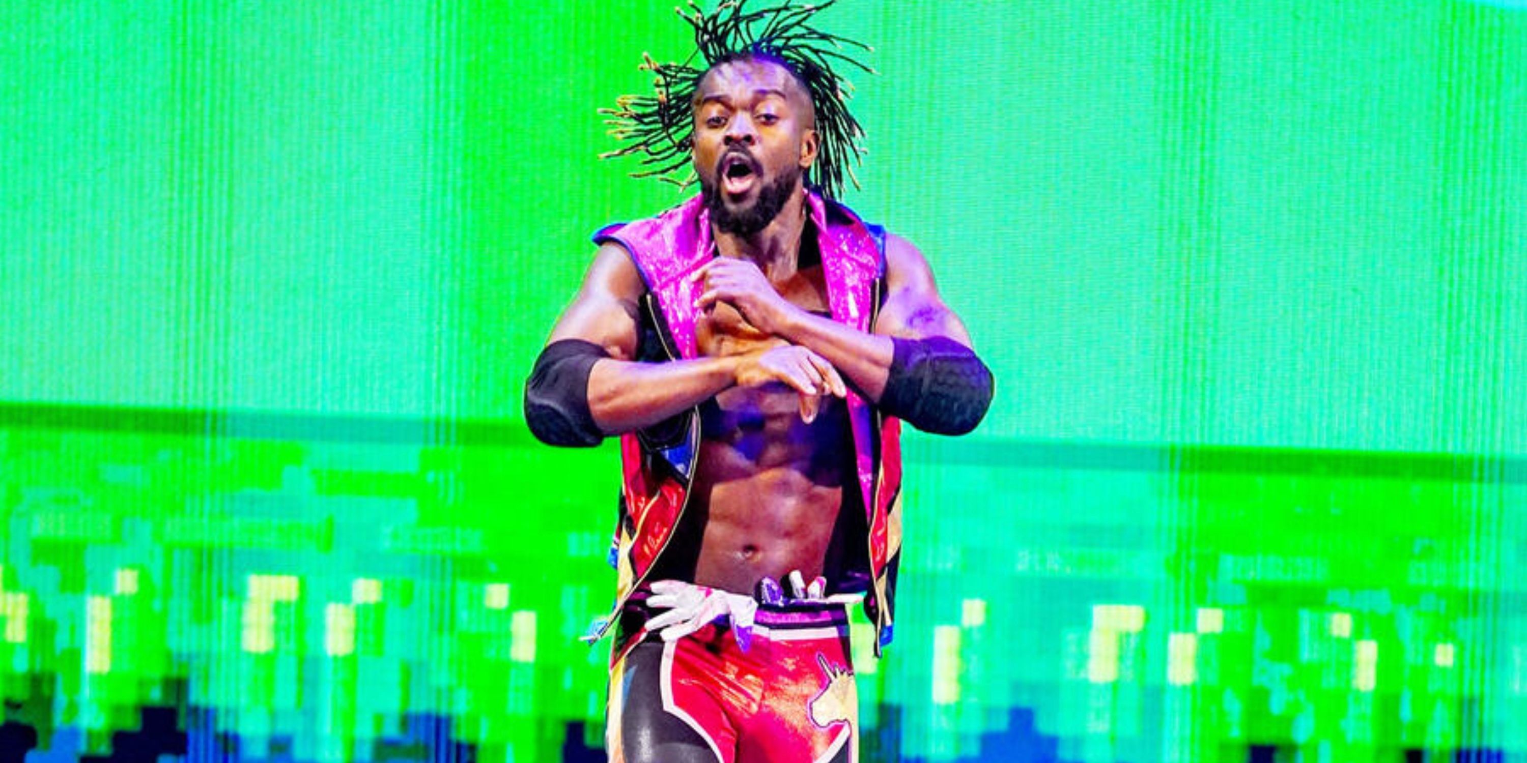 WWE's Kofi Kingston during his entrance