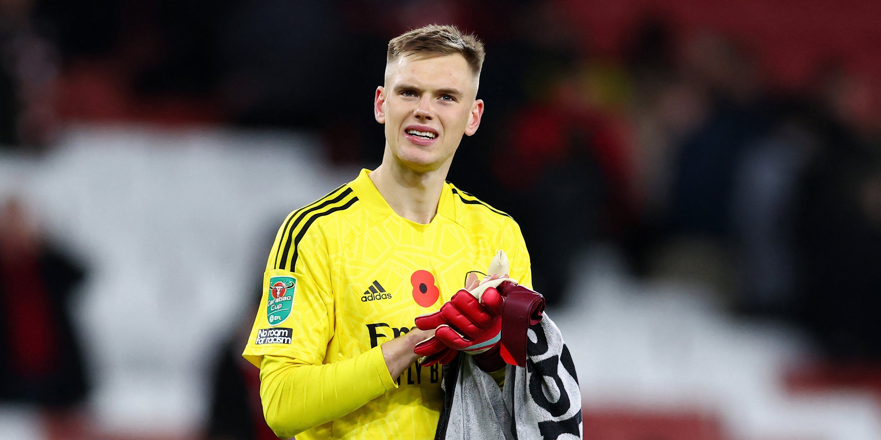 Karl Hein in goal for Arsenal