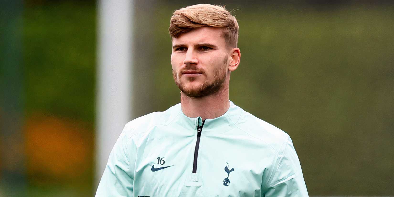 Tottenham Hotspur attacker Timo Werner during a training session