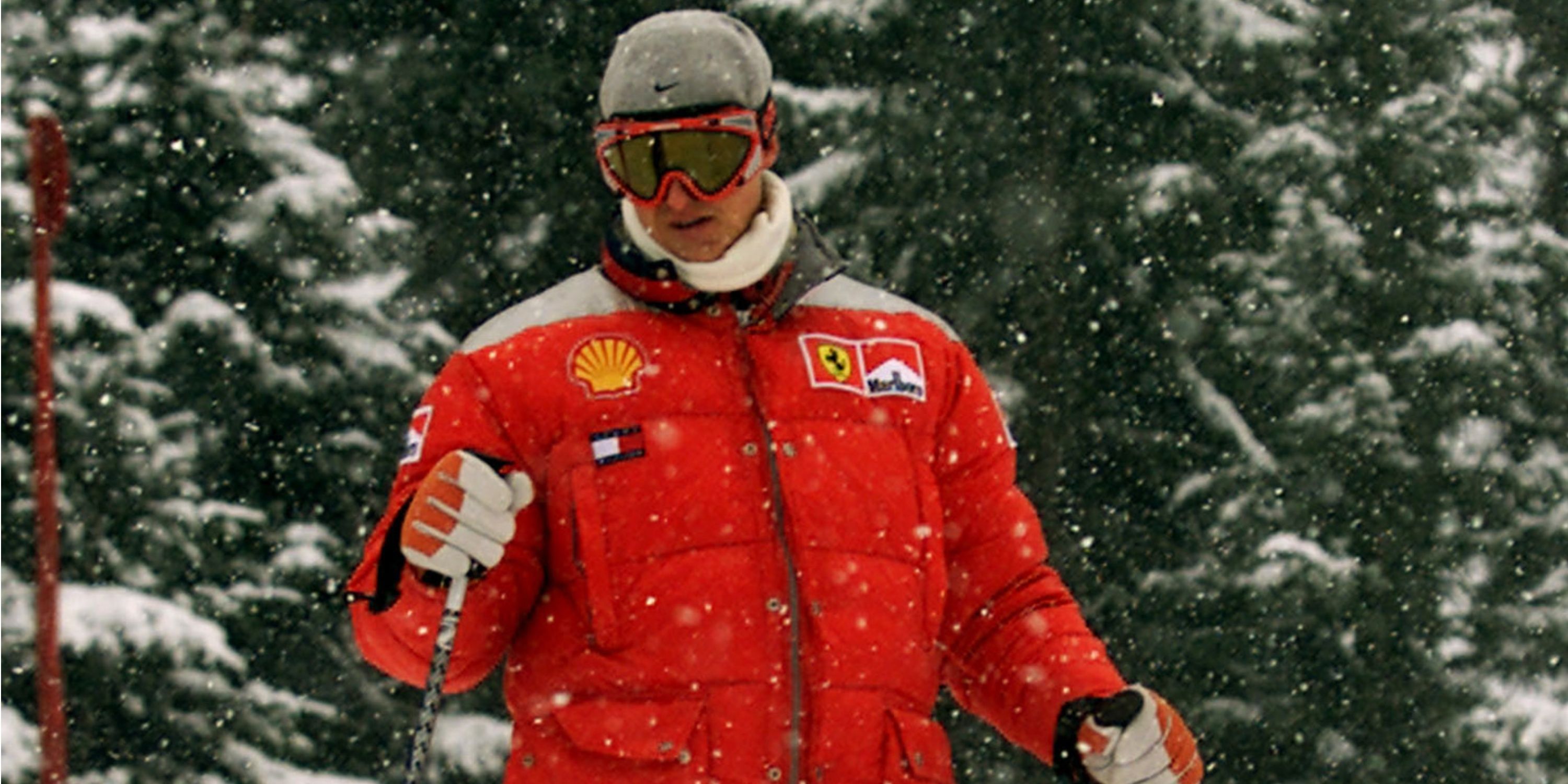 Michael Schumacher skiing
