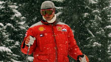 Michael Schumacher skiing