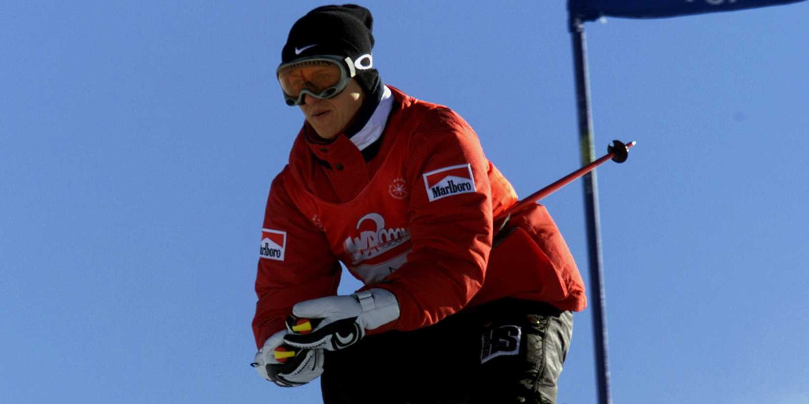 Michael Schumacher skiing