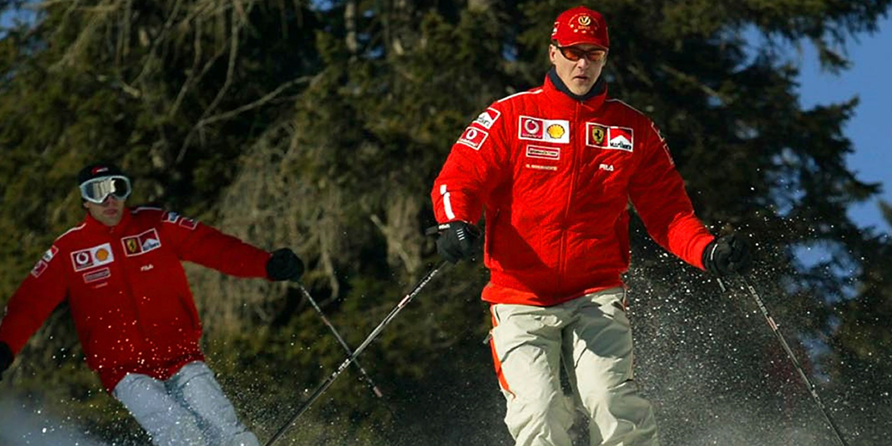 Michael Schumacher skiing