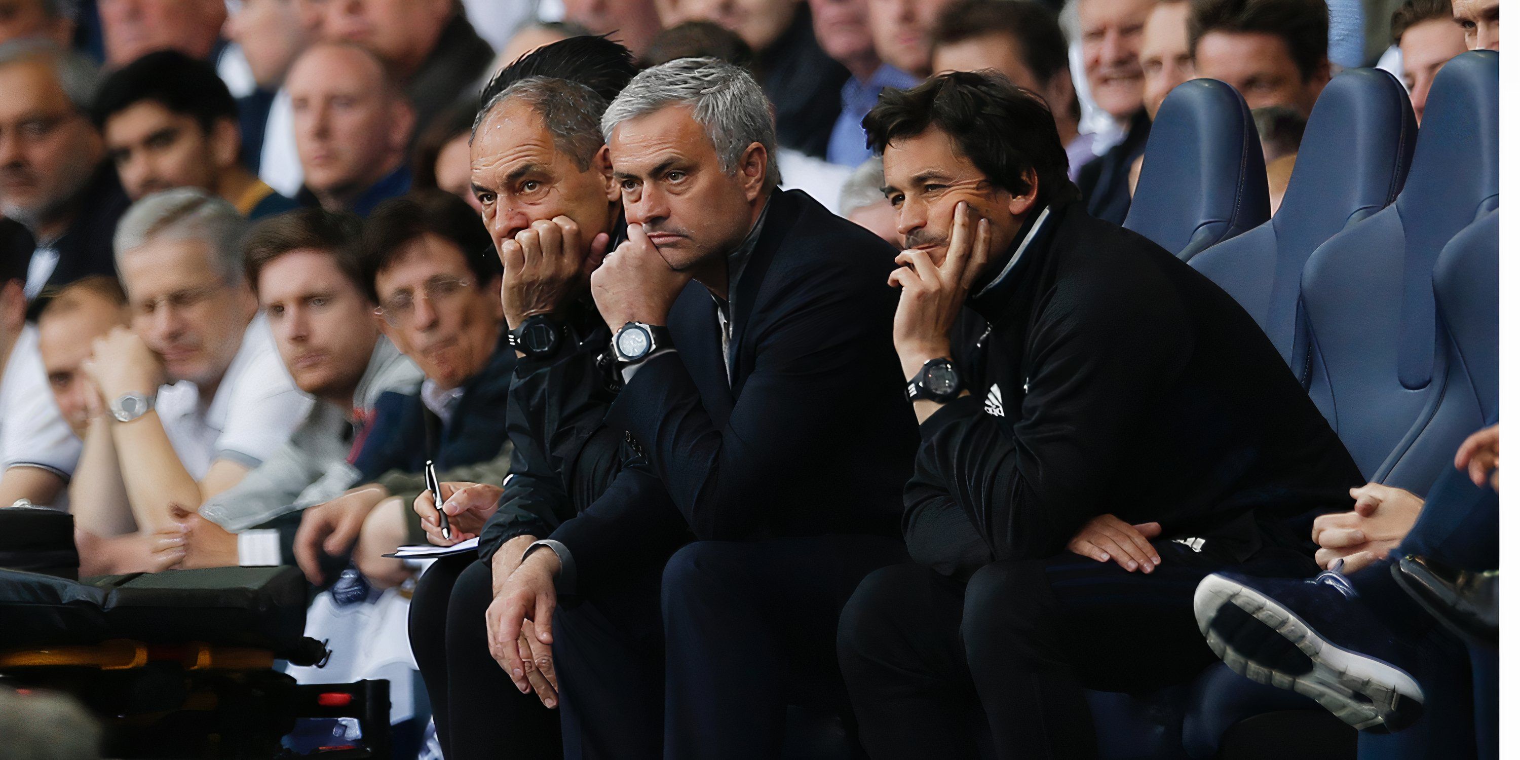 Rui Fair watches on with manager Jose Mourinho 