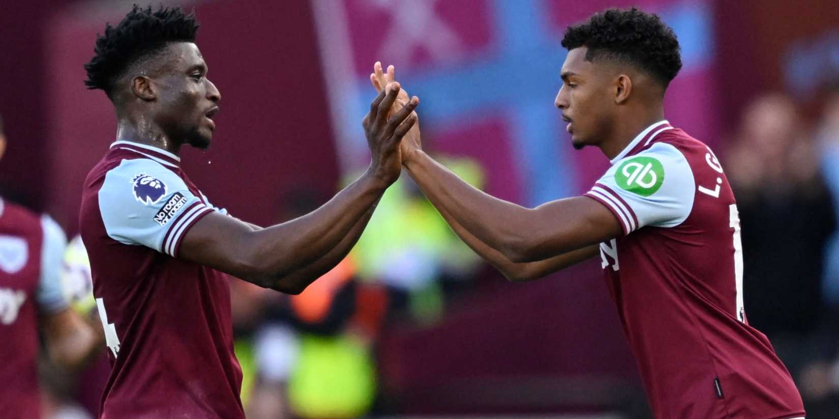 West Ham United's Luis Guilherme comes on as a substitute to replace Mohammed Kudus