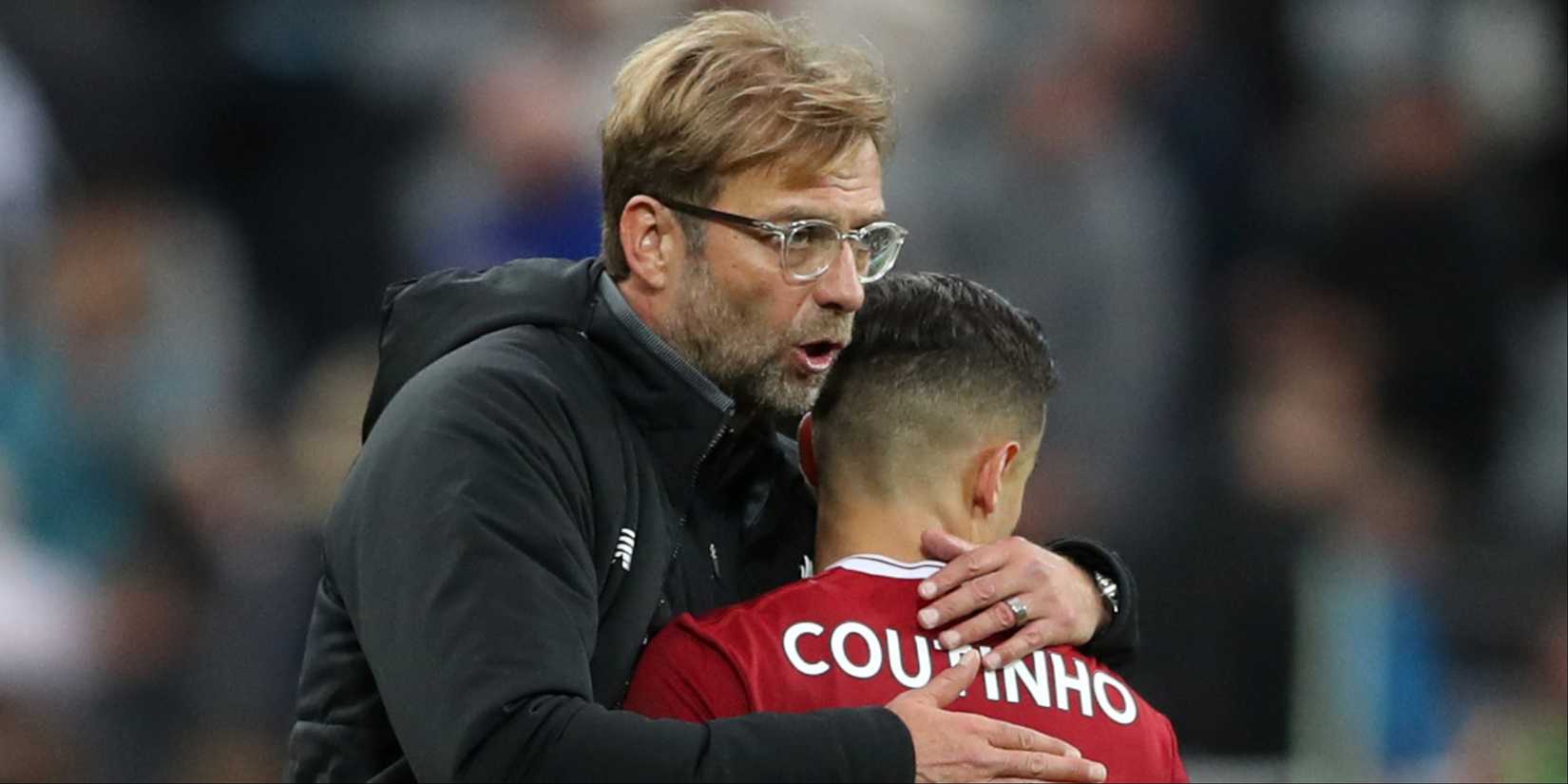 Jurgen Klopp and Philippe Coutinho