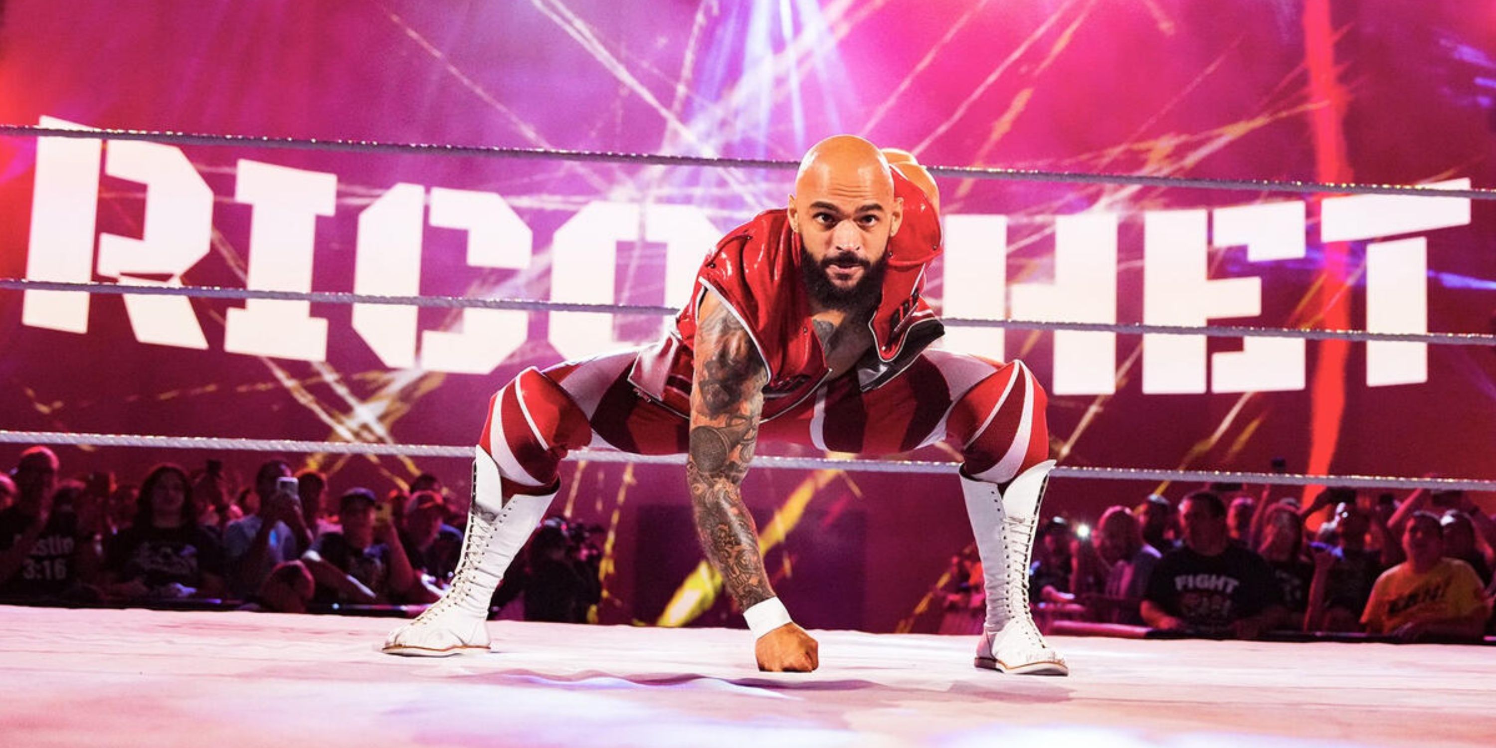 Ricochet makes his entrance in WWE