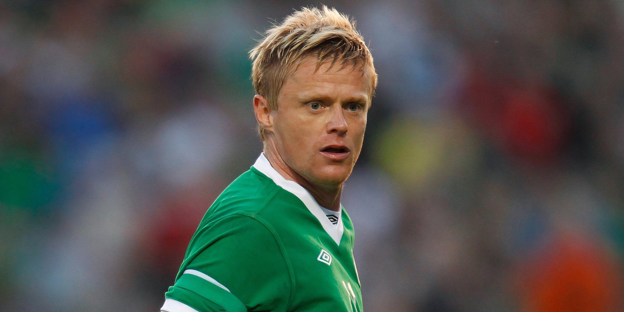 Damien Duff in action for Ireland