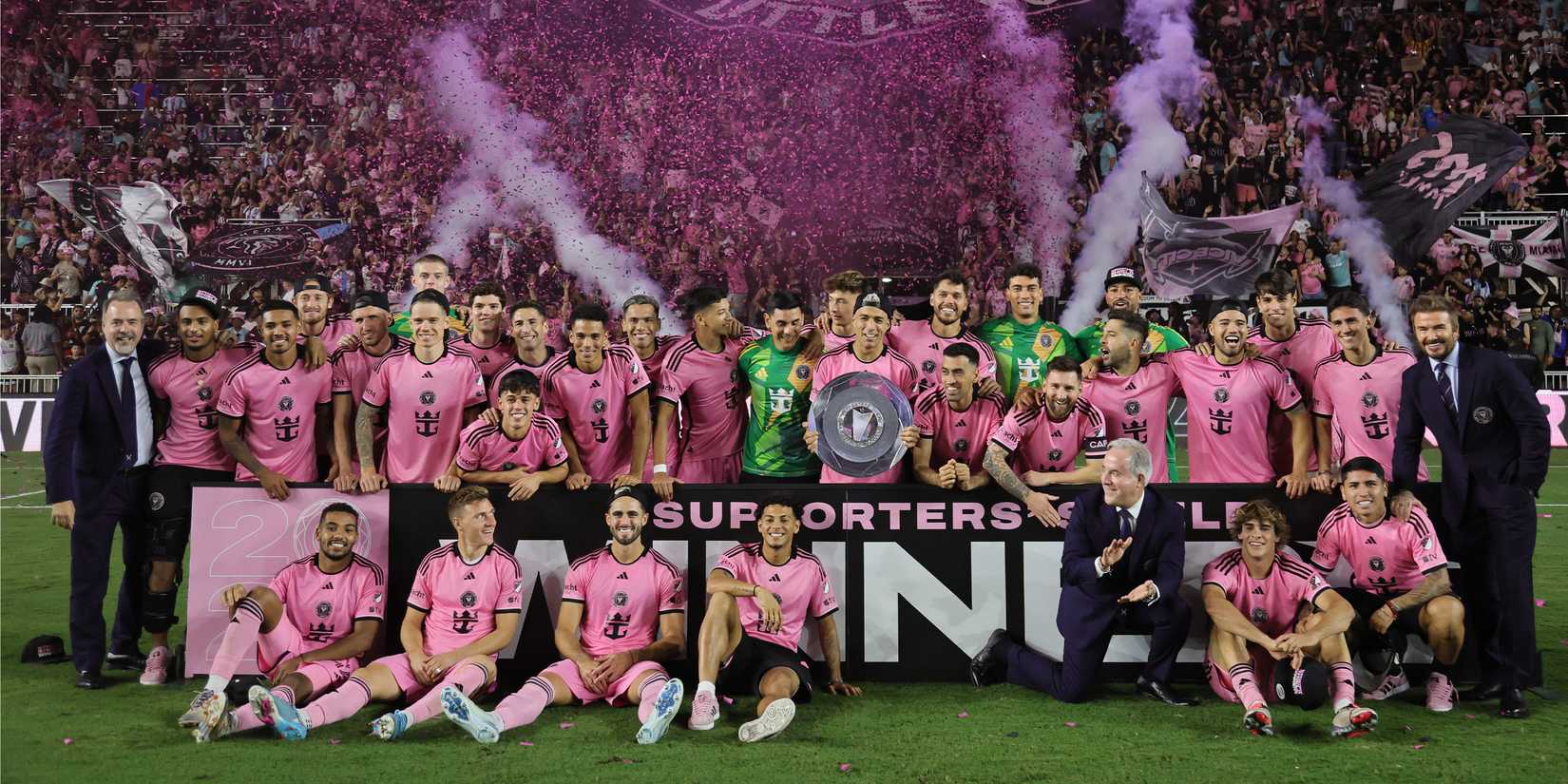 Inter Miami celebrate their 2024 Supporters' Shield win