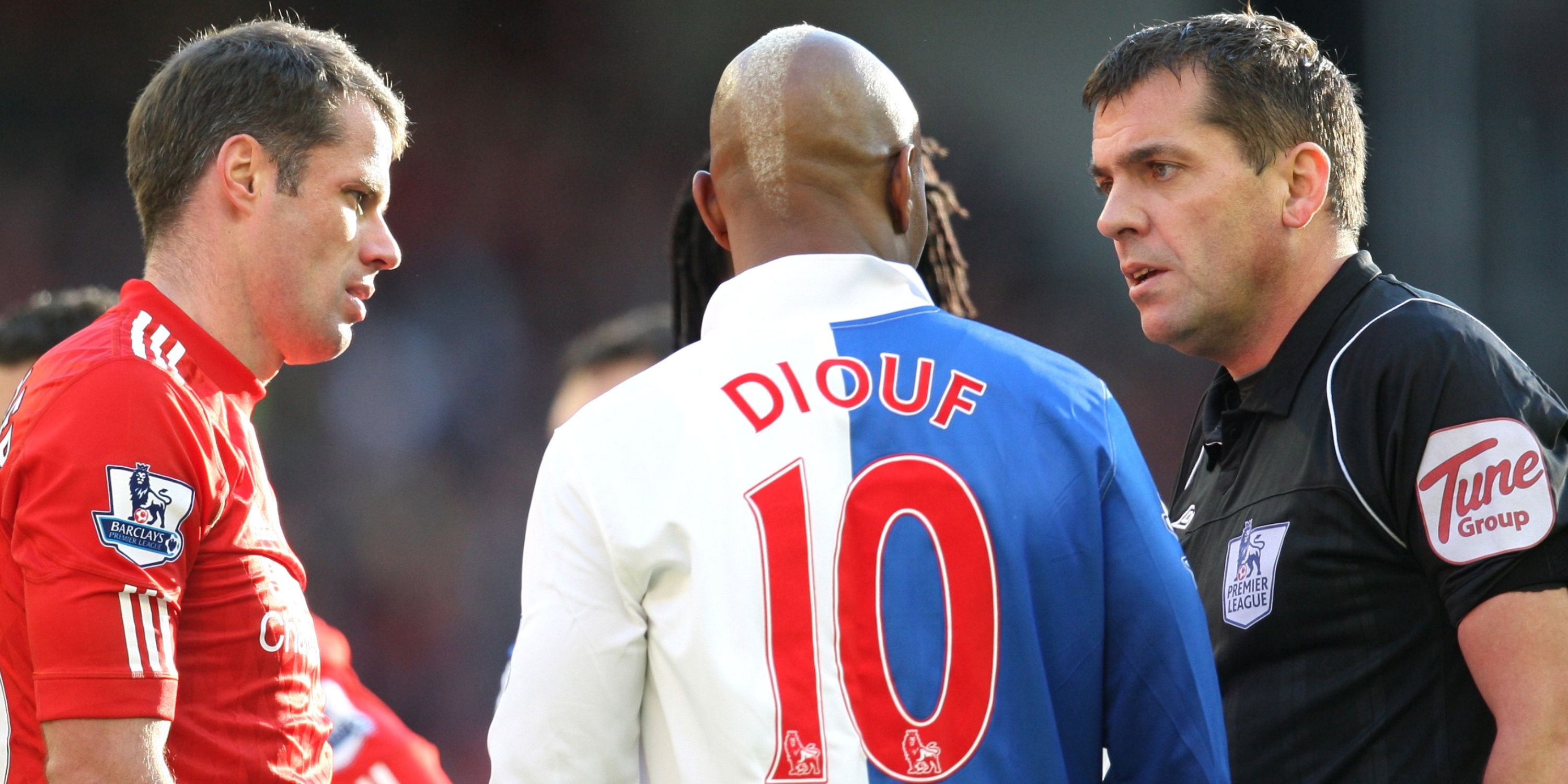 Jamie Carragher and El Hadji Diouf