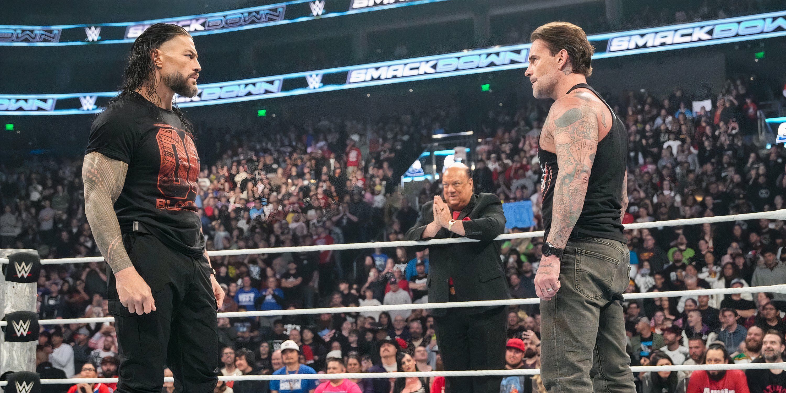 CM Punk, Roman Reigns and Paul Heyman