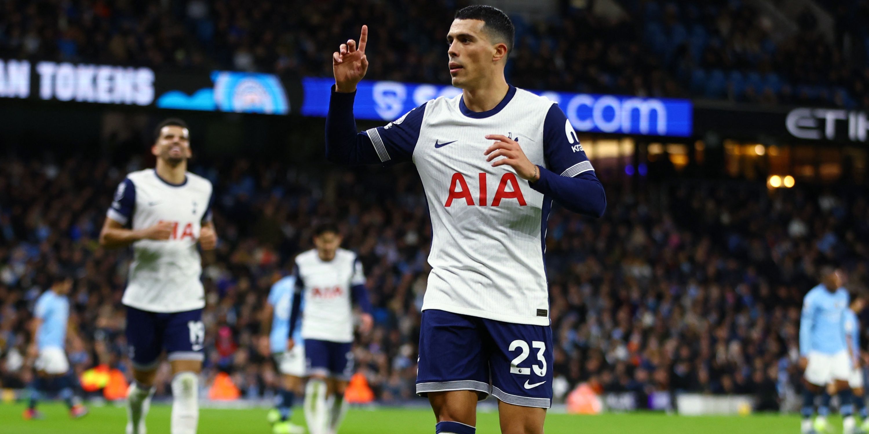Why Pedro Porro Didn t Celebrate After Scoring In Man City 0 4 Tottenham jack-grealish-manchester-city-pedro-porro-tottenham-hotspur-high-five