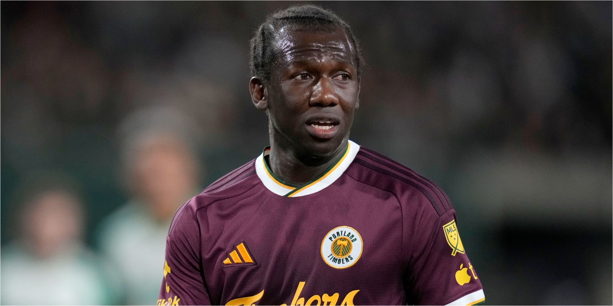 Portland Timbers midfielder Diego Chara (21) looks on during the first half against Austin FC at Providence Park