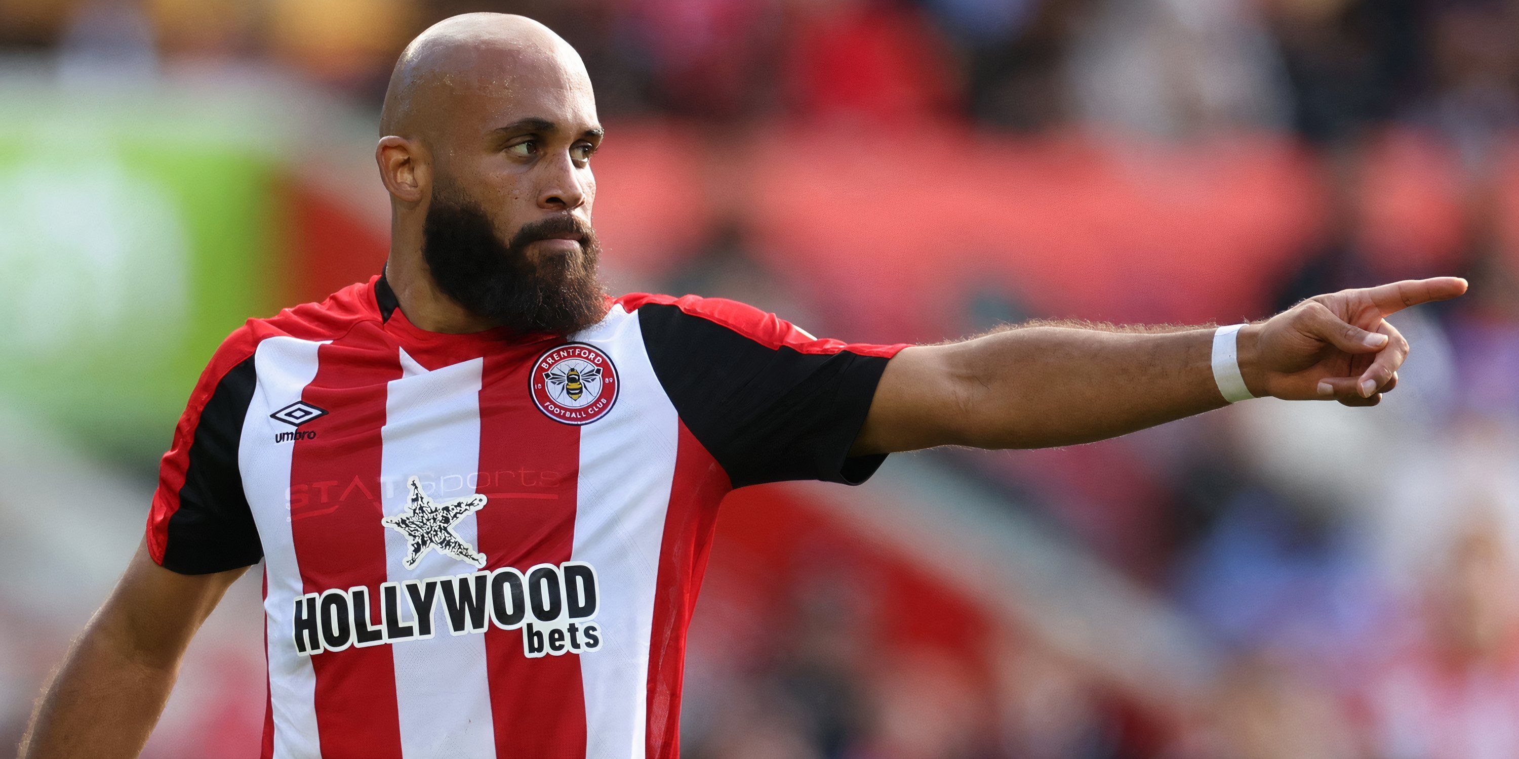 Bryan Mbeumo in action for Brentford