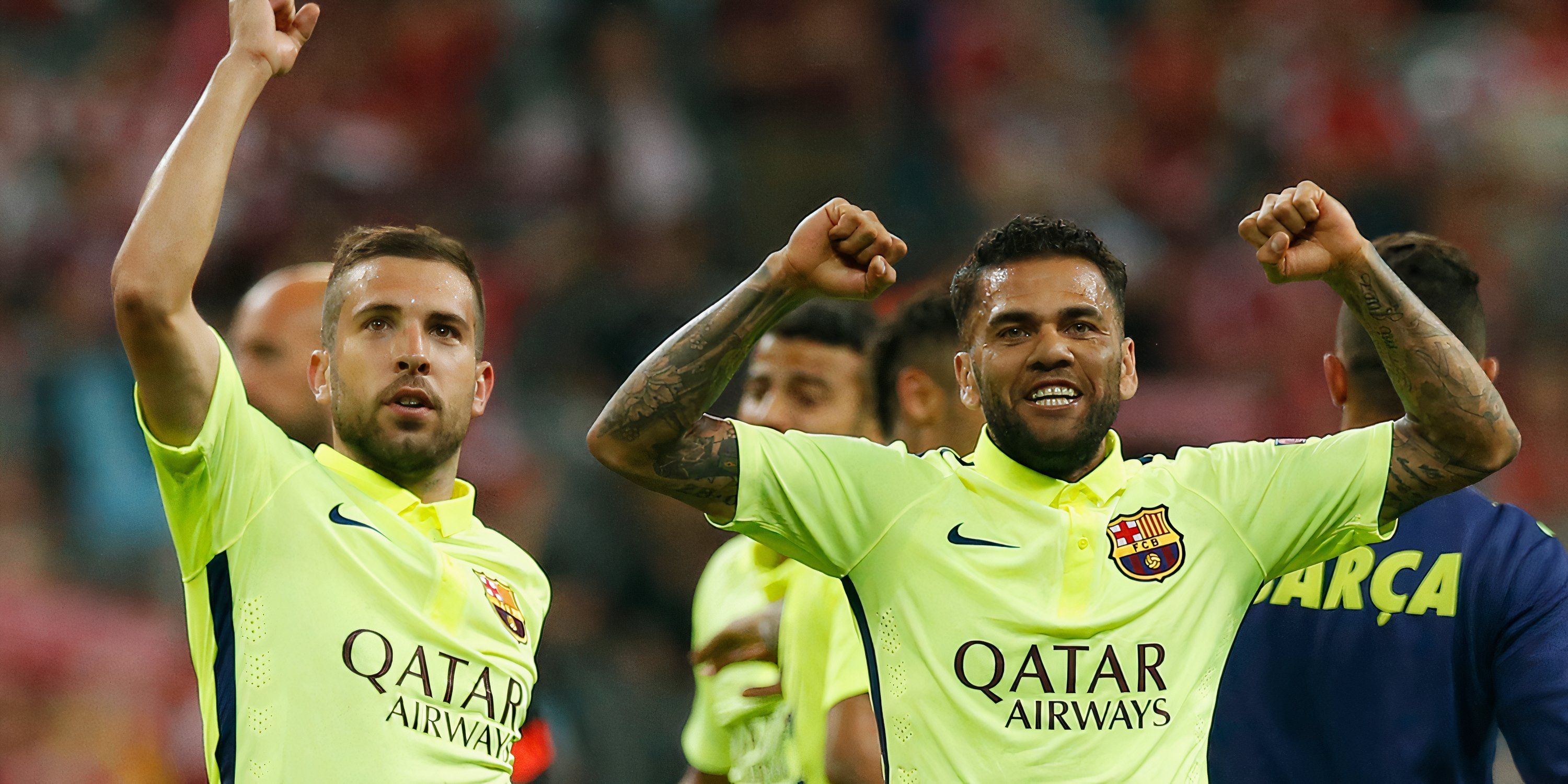 Dani Alves and Jordi Alba for Barcelona