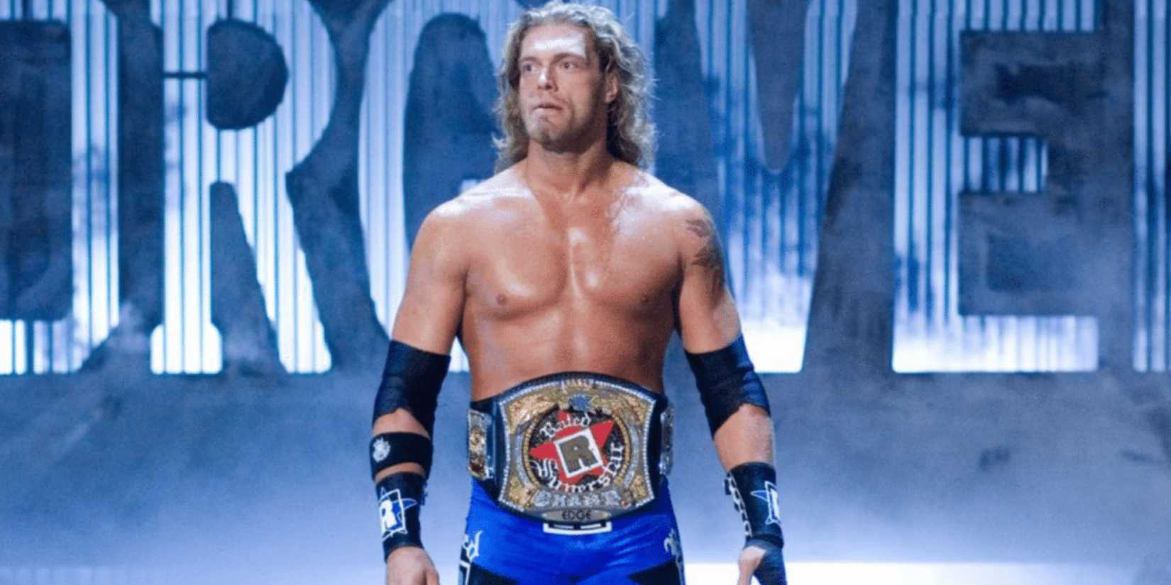 Edge with his Rated-R Spinner Belt