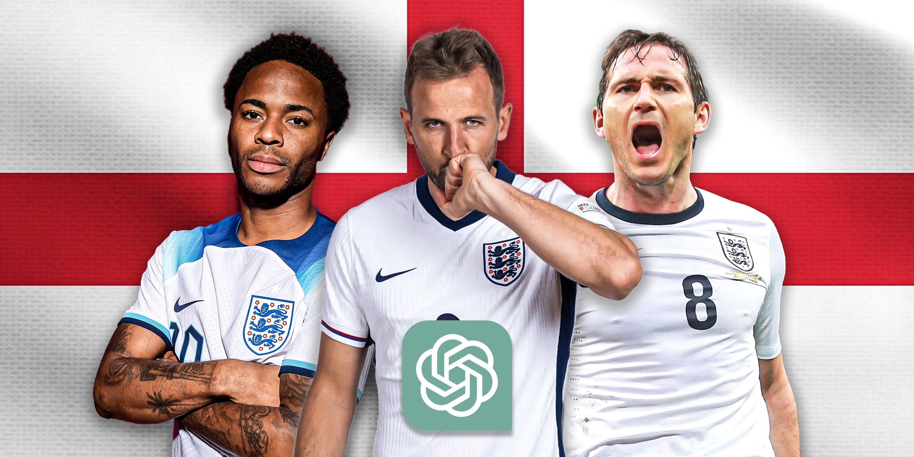 Raheem Sterling, Harry Kane and Frank Lampard