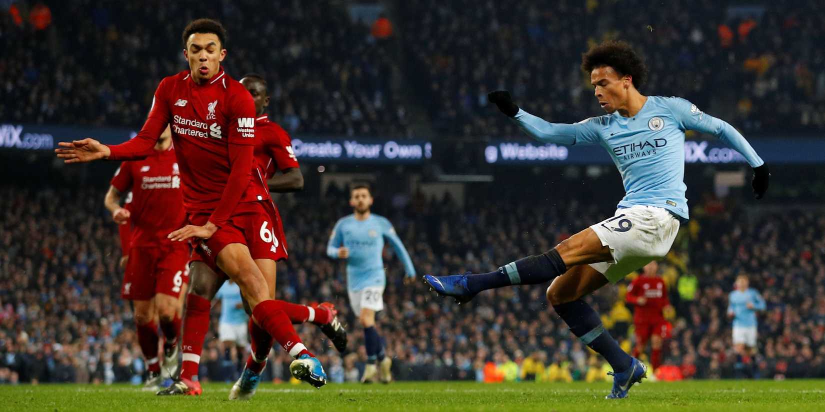 Manchester City's Leroy Sane vs Liverpool
