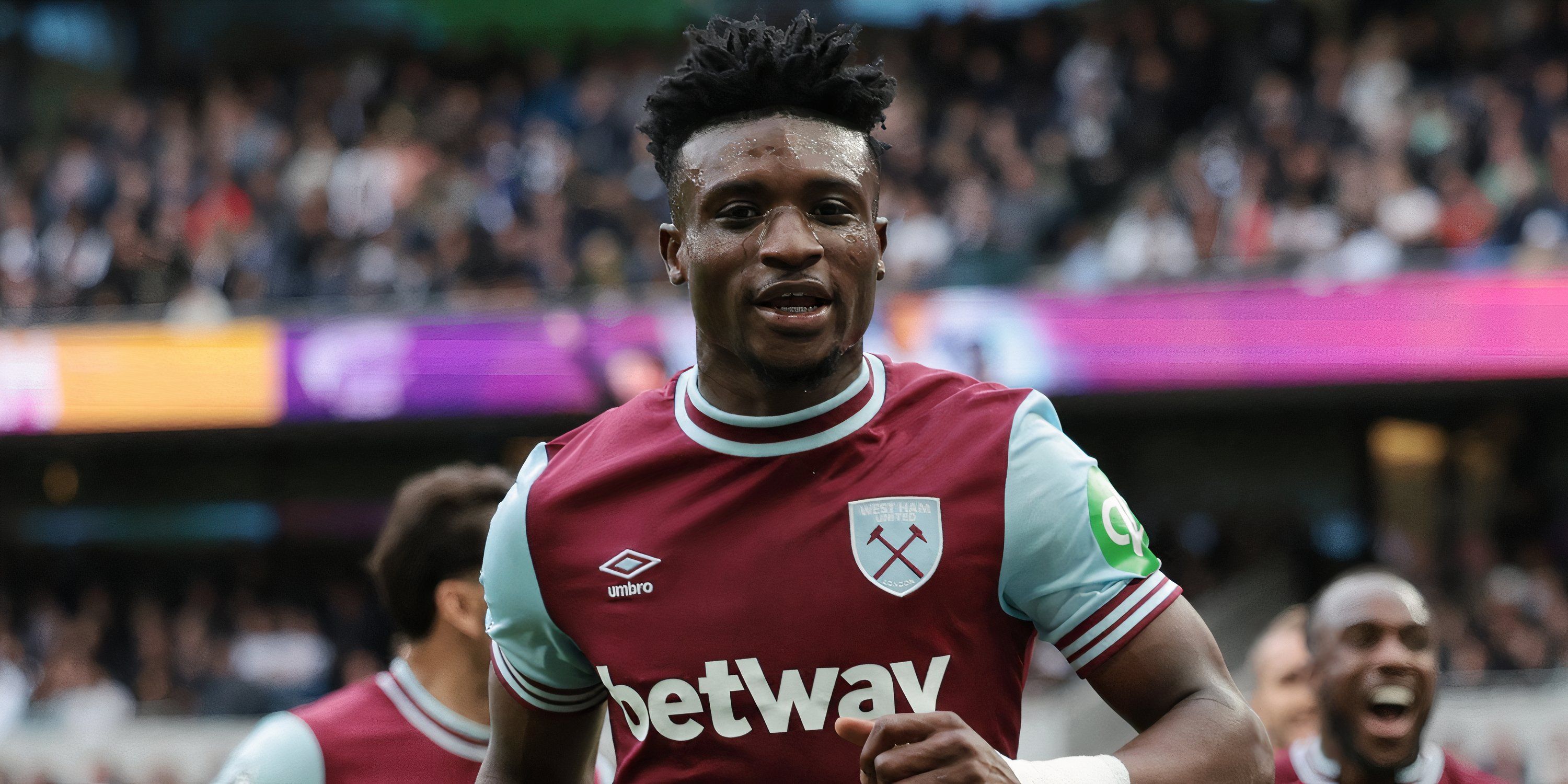 Mohammed Kudus celebrating after scoring for West Ham United