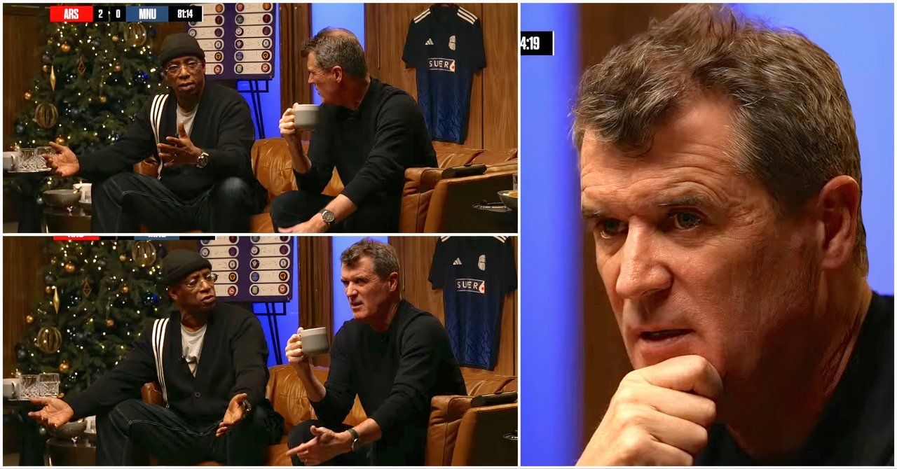 Roy Keane Calls Out Ian Wright For Comment During Arsenal 2-0 Man Utd