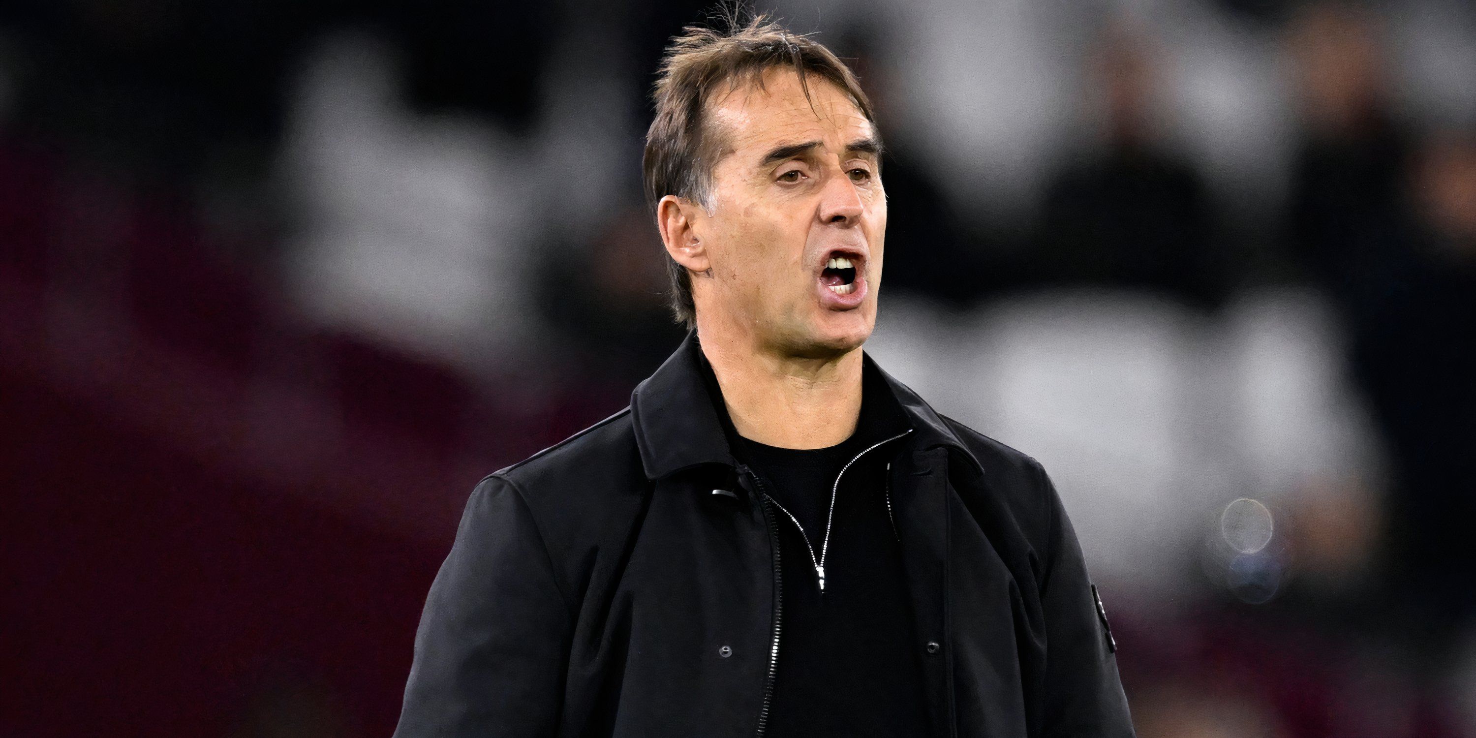 West Ham United head coach Julen Lopetegui on the touchline