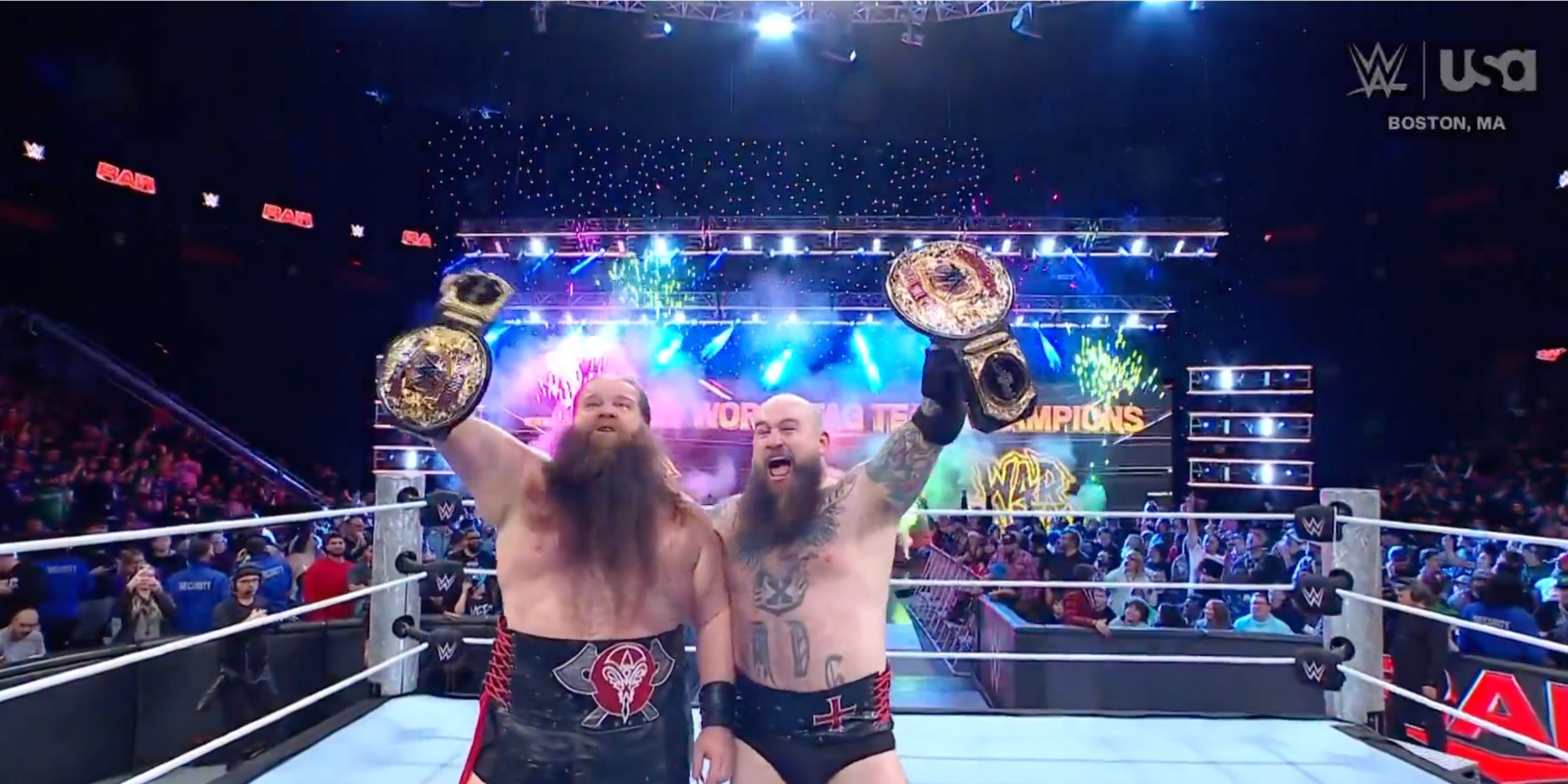 War Raiders raise their newly-won World Tag Team Championships