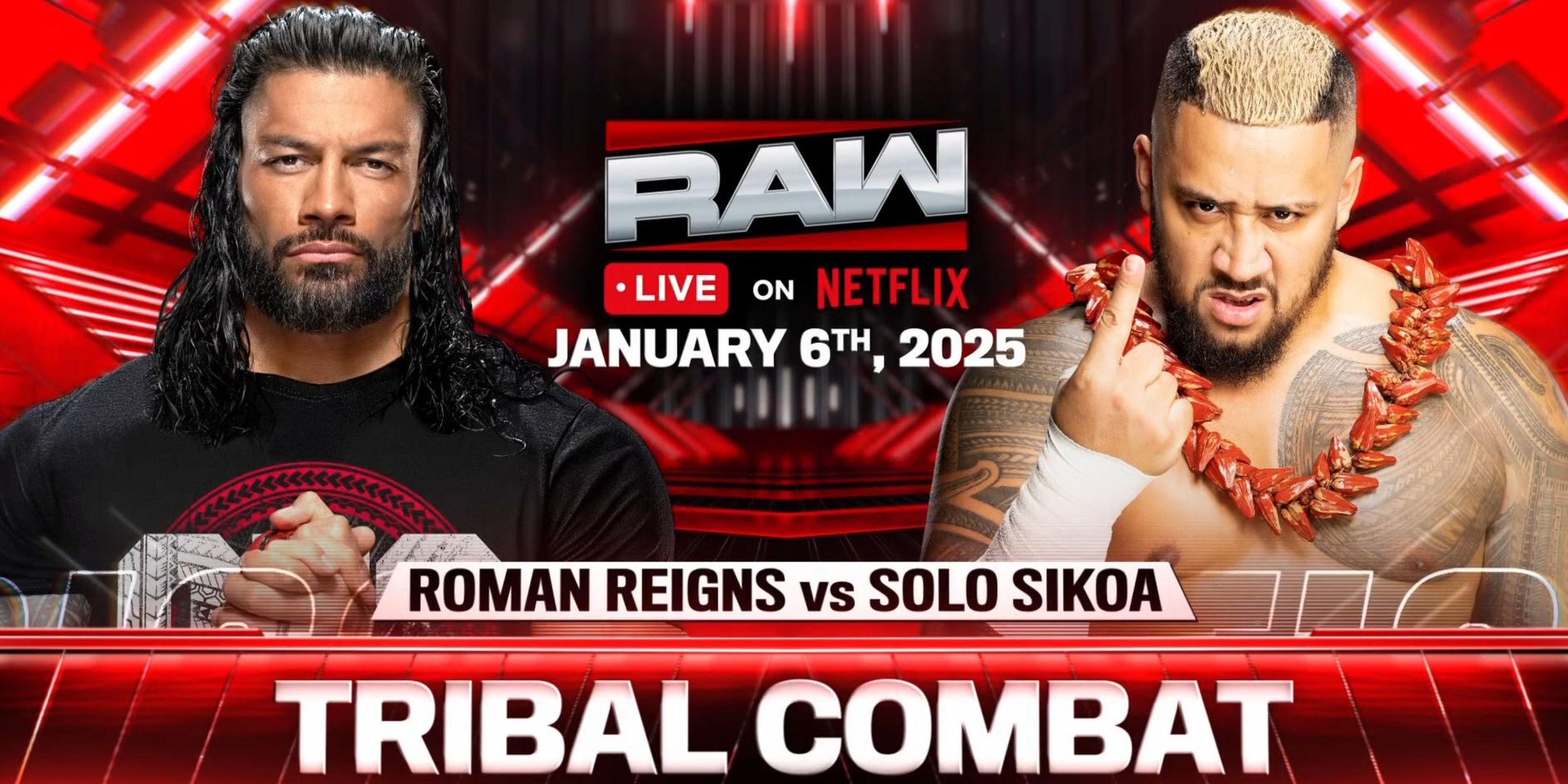 Raw on Netflix promo for Roman Reigns vs. Solo Sikoa