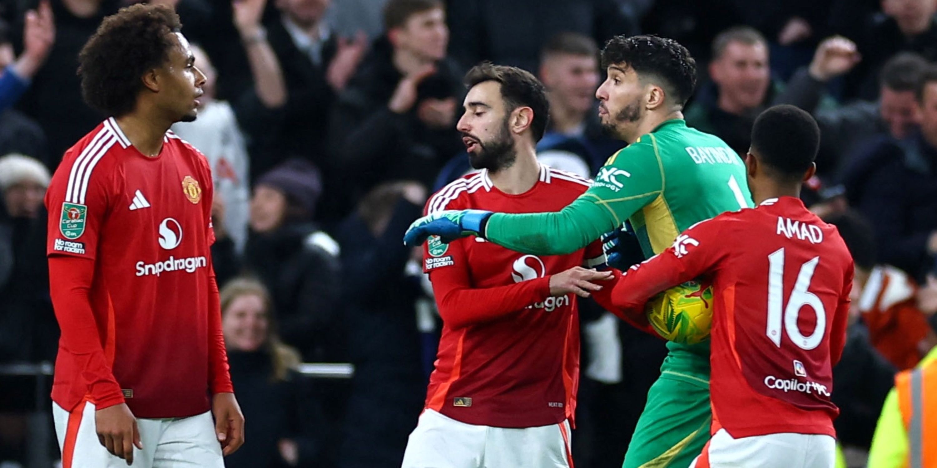 Manchester United's Altay Bayindir against Tottenham