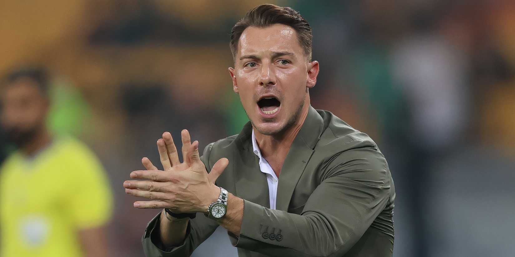 Al-Ahli head coach Matthias Jaissle on the touchline