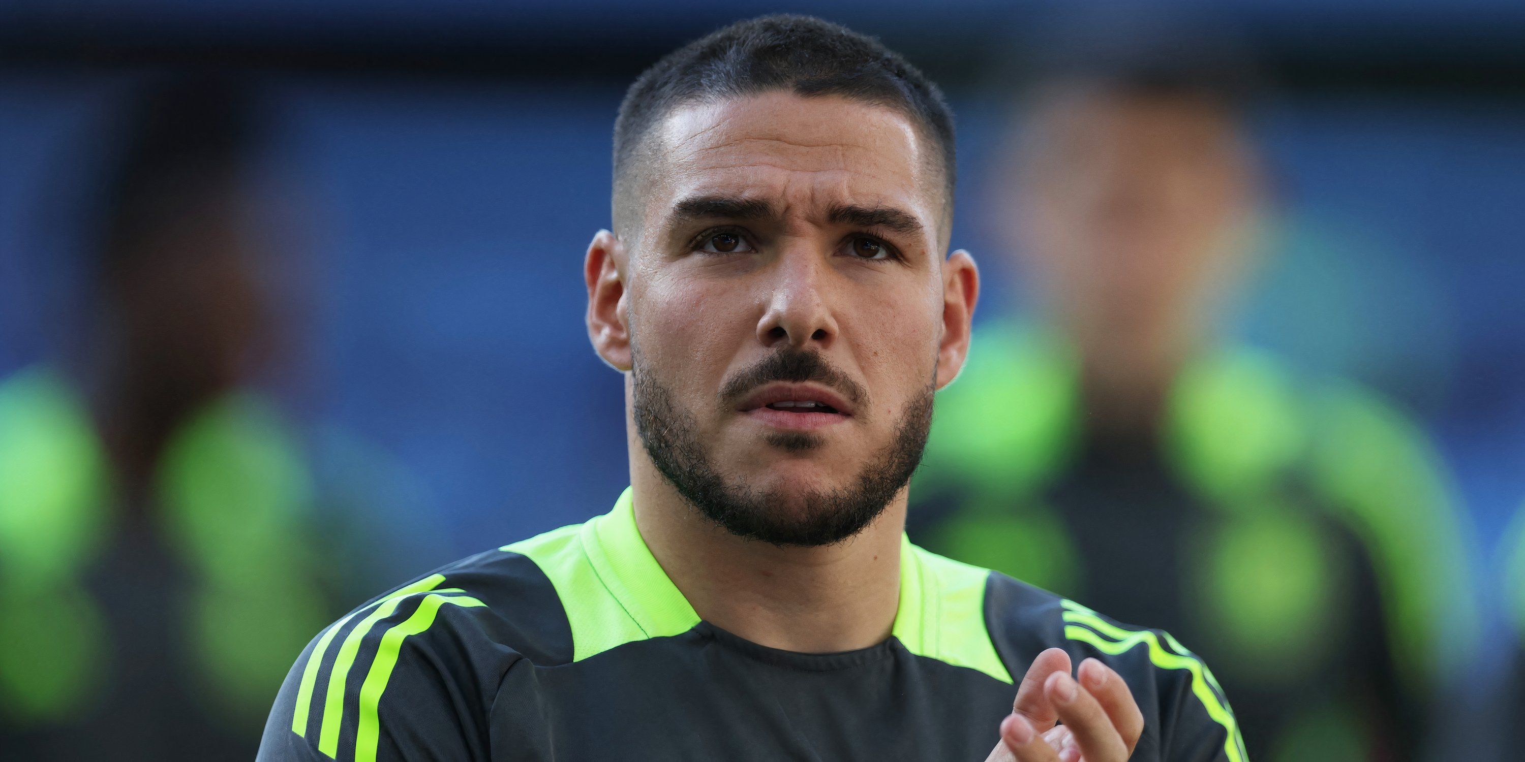 Emiliano Buendia applauding the Aston Villa supporters