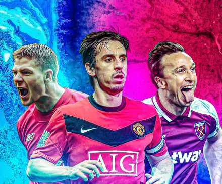 Steven Gerrard (Liverpool), Gary Neville (Man United), Mark Noble (West Ham)