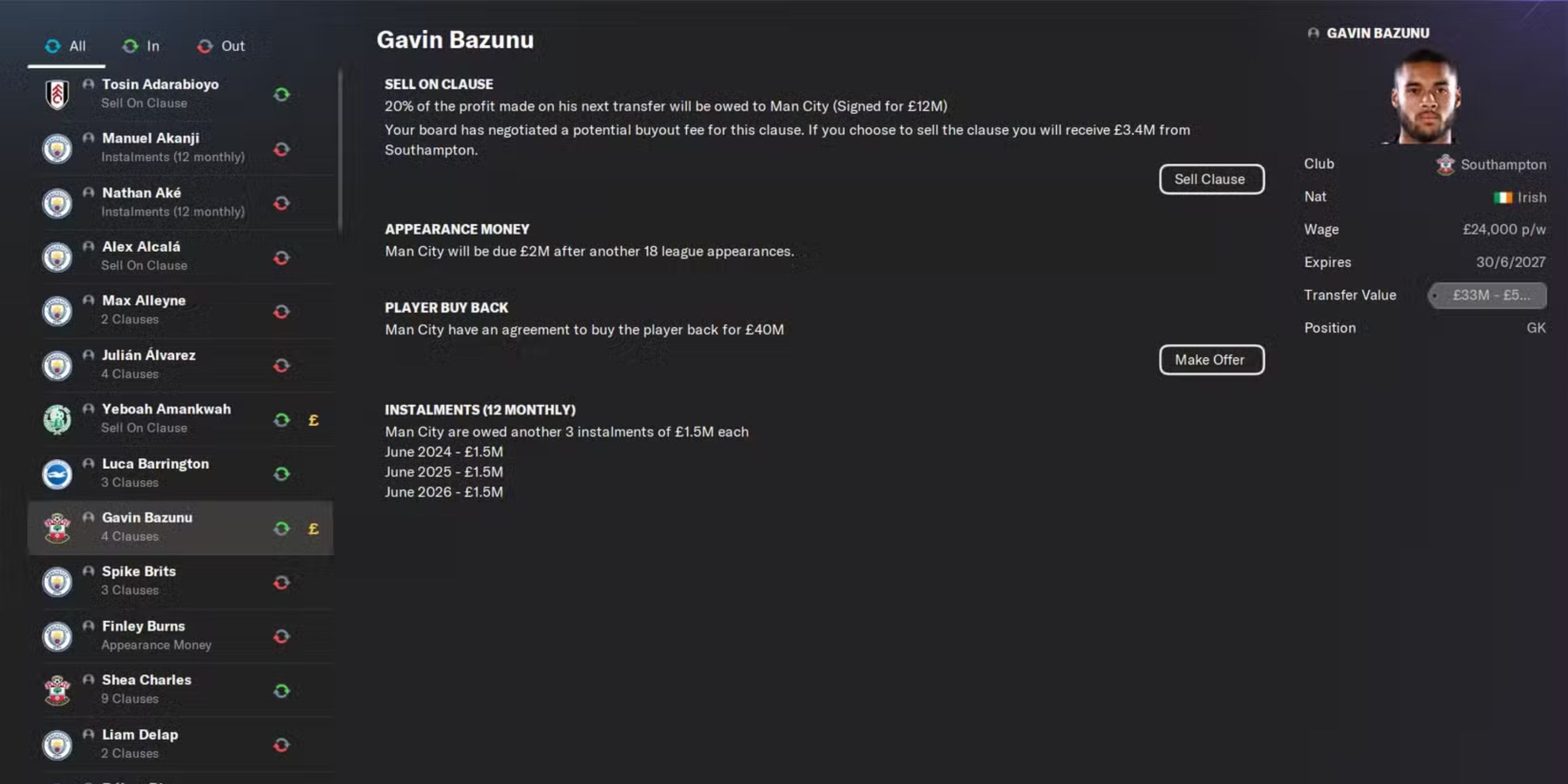 MixCollage-02-Jan-2025-01-Screenshot from Football Manager 2024 showing sell-on clauses that Manchester City have negotiated. 25-PM-2655