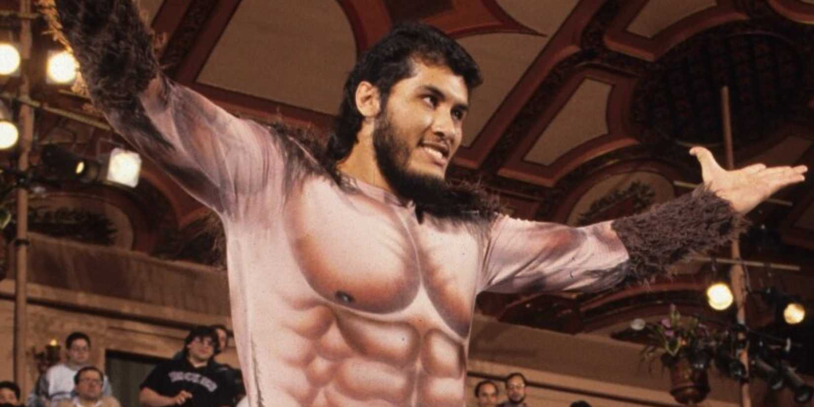 WWE Superstar Giant Gonzalez with open arms.