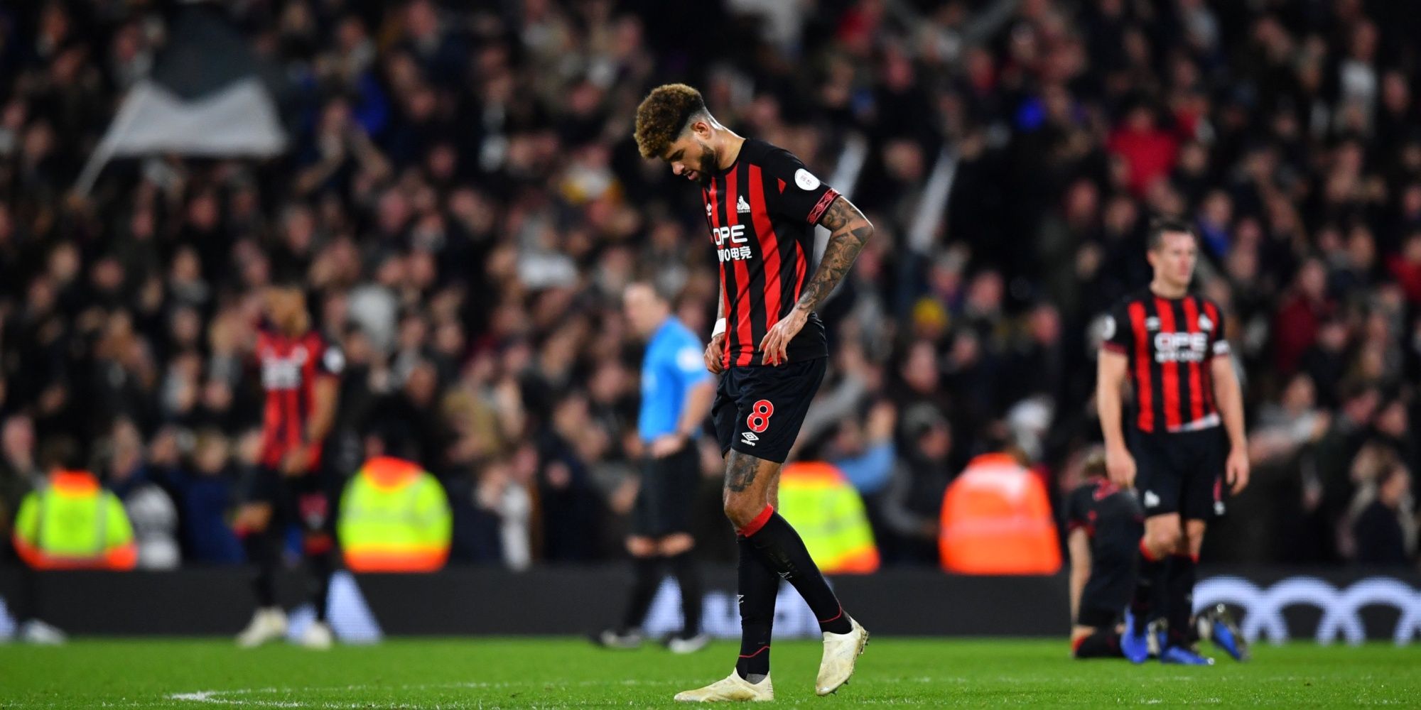 Huddersfield Town's Philip Billing looks dejected
