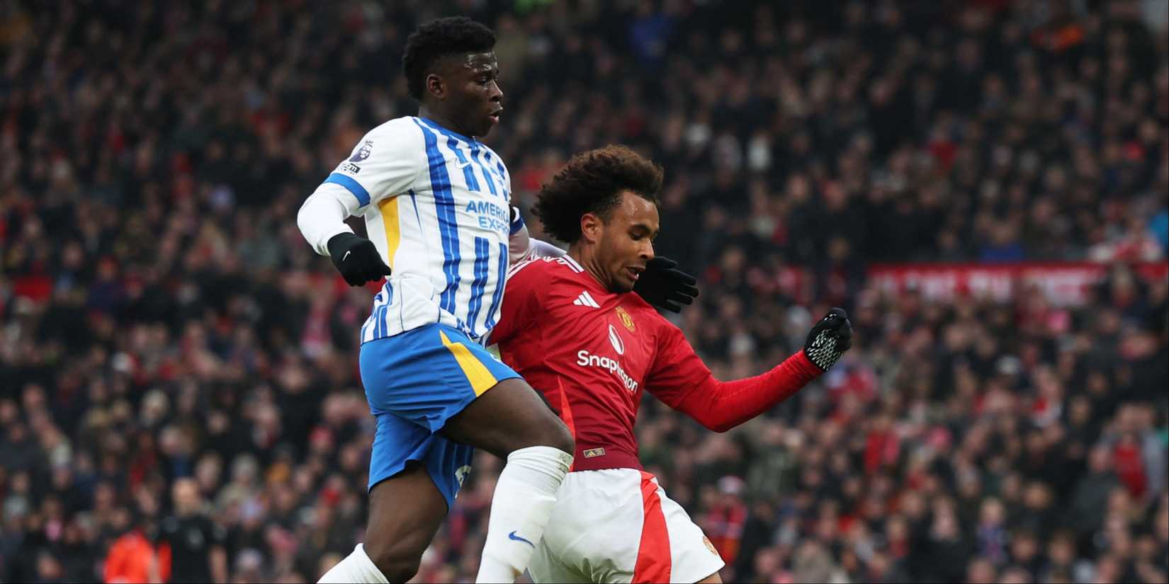 Why Carlos Baleba Wasn’t Sent Off For Foul on Joshua Zirkzee in Man Utd ...