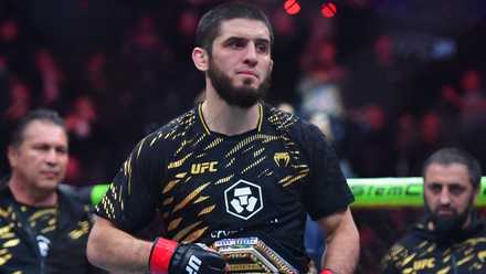 Islam Makhachev after defending the UFC Lightweight Championship