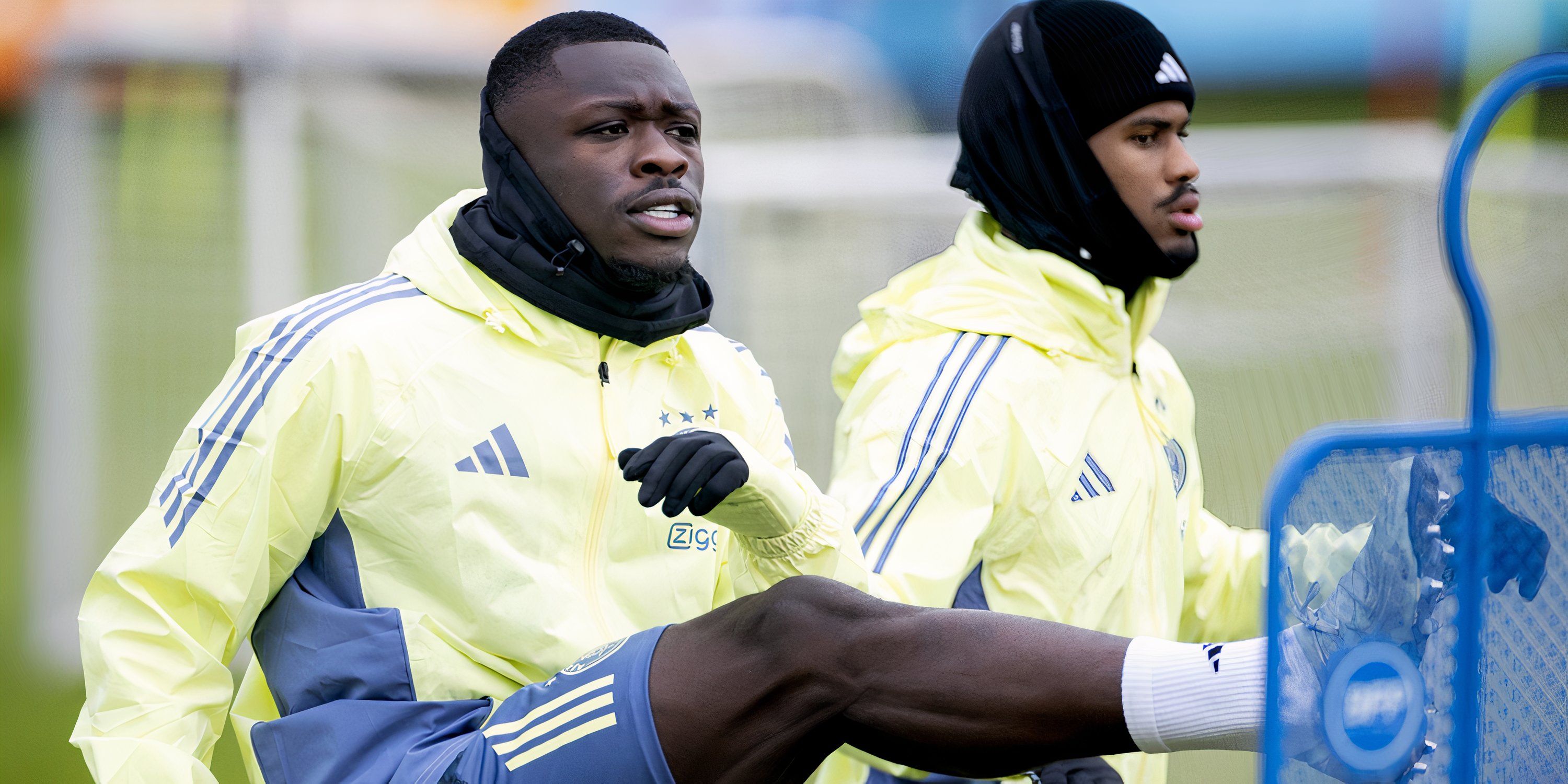 Brian Brobbey during a training session at Ajax