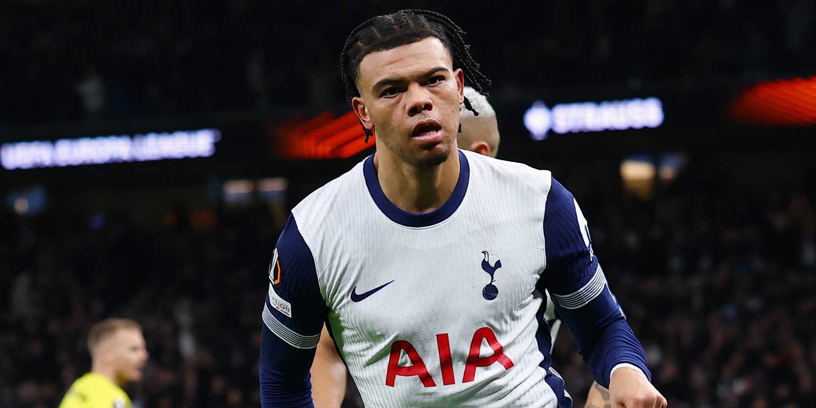 Dane Scarlett celebrating after scoring for Tottenham Hotspur